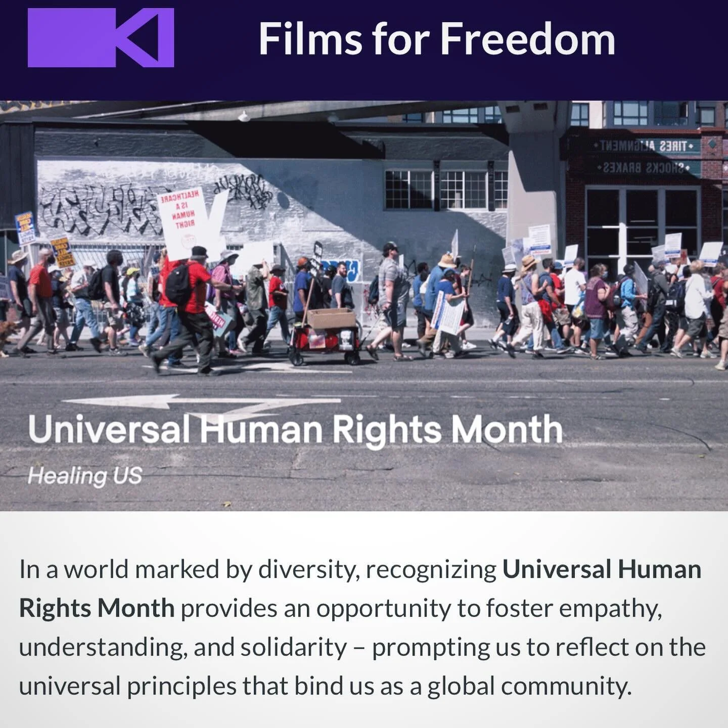 Healthcare IS a human right.  @kinemahq 

#Healthcare #HealingUS #universalhealthcare #m4a #documentary @susansarandon