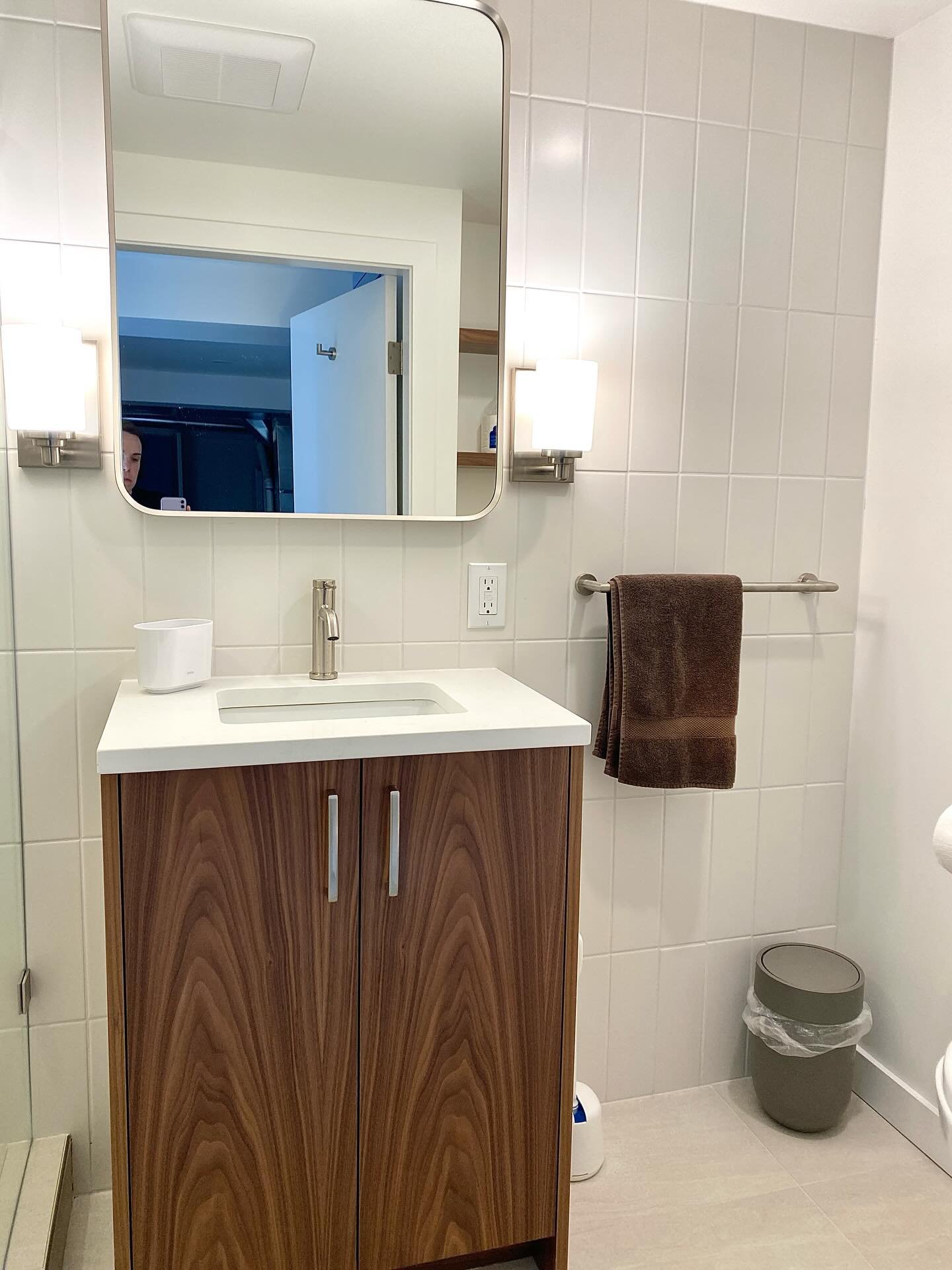 Forgot to post the other bathrooms photos from the Cambie Project. 
Basement bathroom to match the upstairs one . 

#beforeandafter #echorenovations #vancouver #contractor #bathroomrenovation
