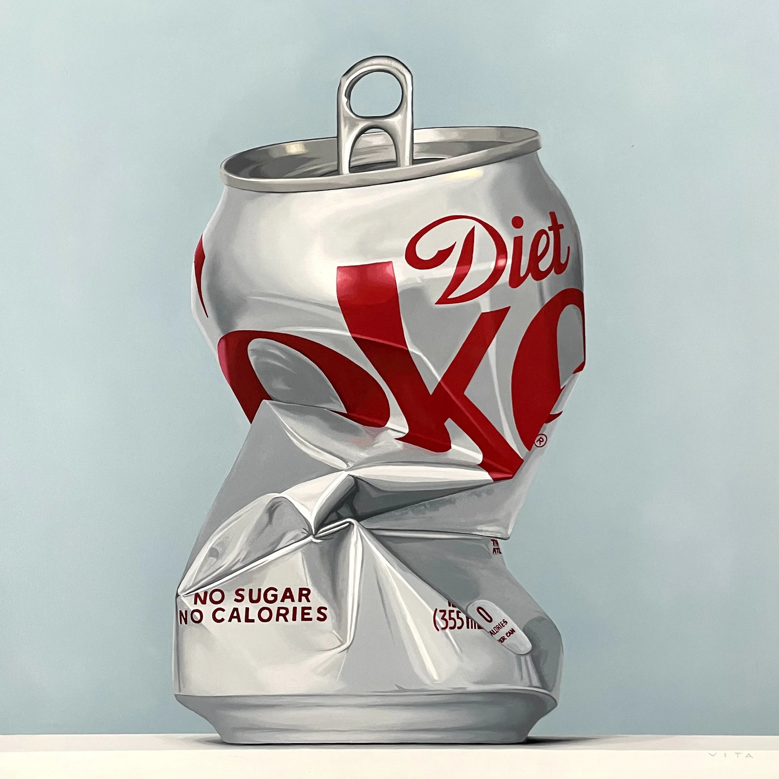 Crushed Diet Coke Can
