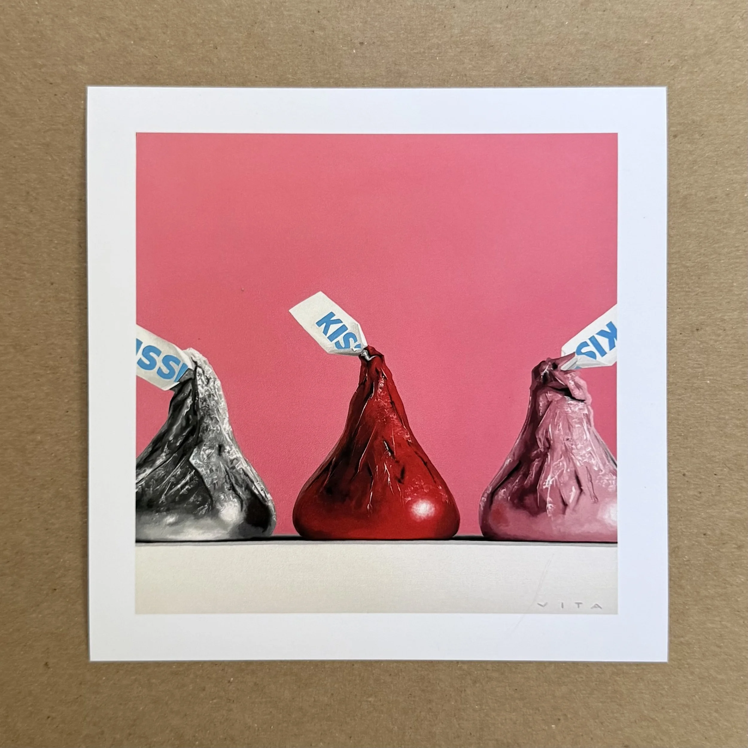 Three Hershey's Kisses 6"x6" Print