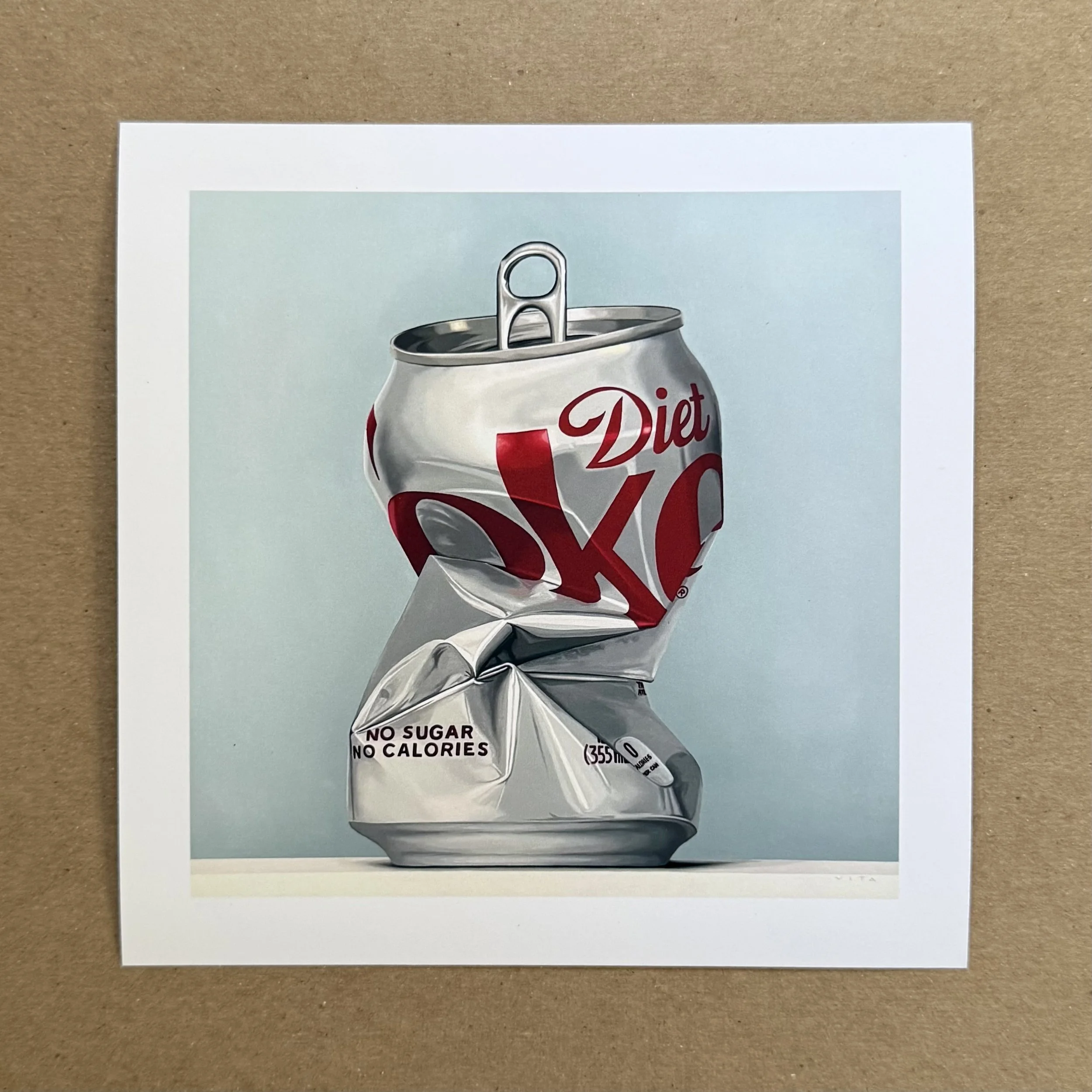 Crushed Diet Coke Can 6"x6" Print