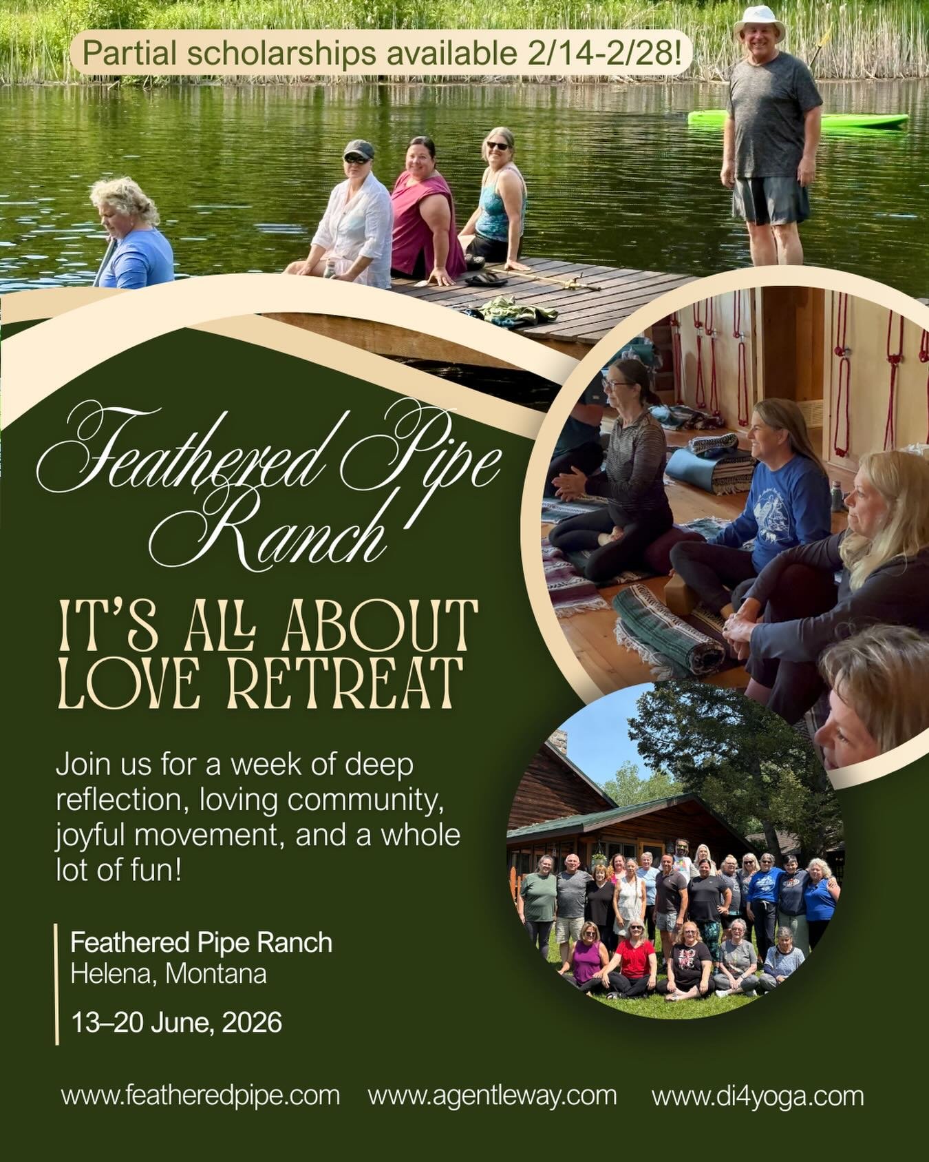 It&rsquo;s time to start scheduling your&mdash;much needed&mdash;2026 retreat! And Montana is the perfect place to find yourself.

June 13th to 20th join me and my fellow retreat host, Lanita Varshell, at the gorgeous, world famous, Feathered Pipe Ra