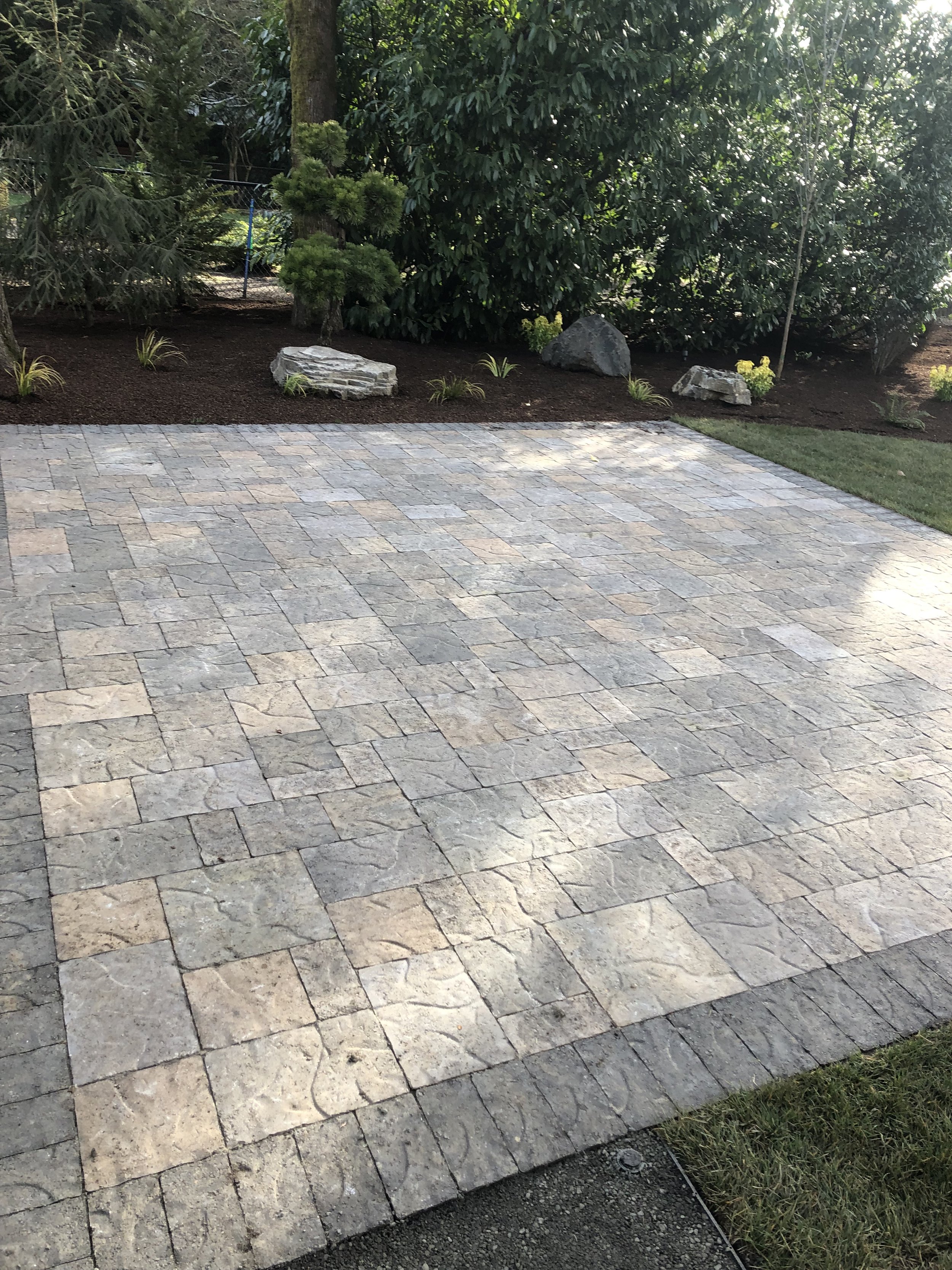 Beautiful stone floor for back yard.