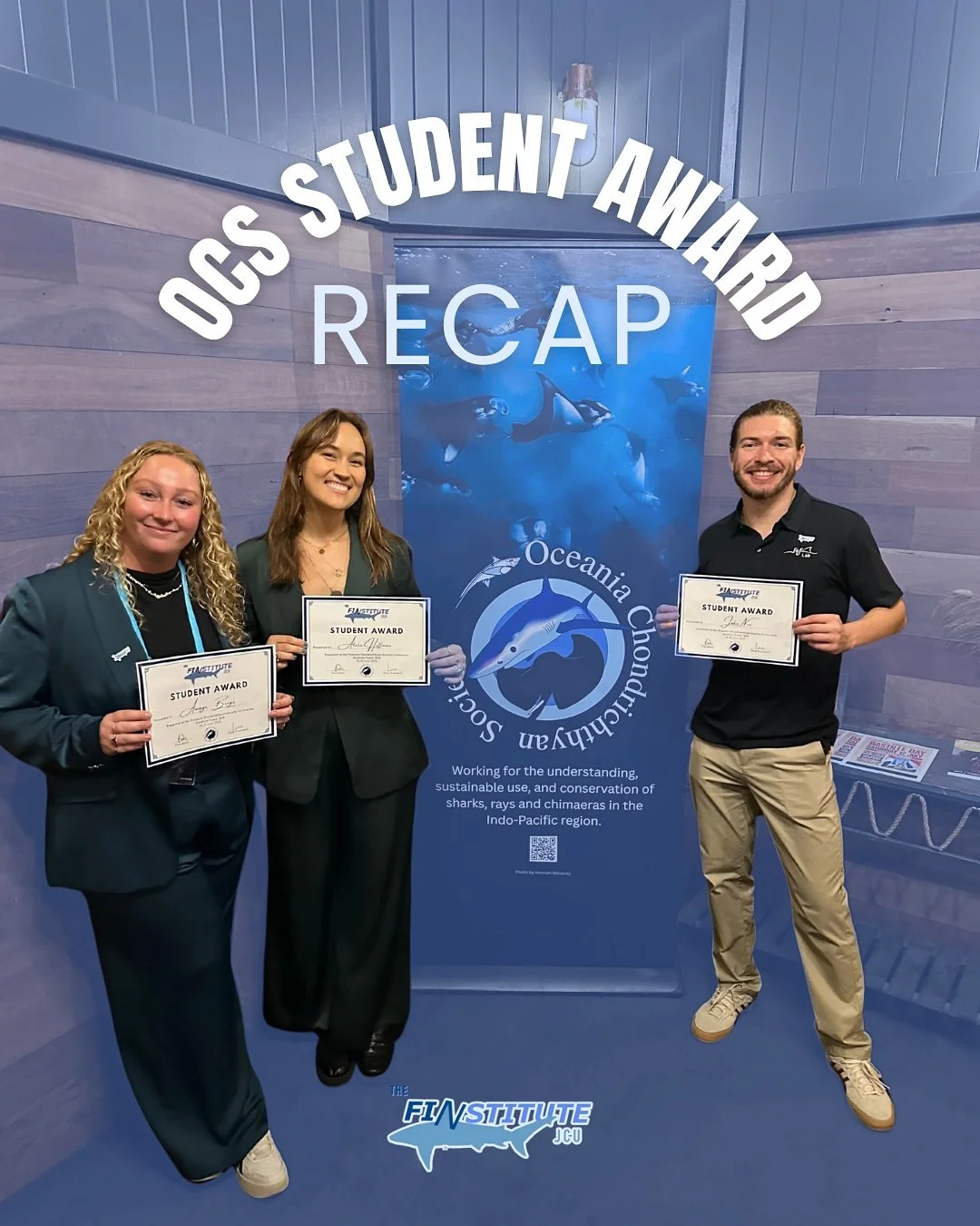 That&rsquo;s a wrap on OCS 2025!

Huge congrats to our FINstitute
Student Award winners for representing with curiosity, passion, and sharky spirit.

From inspiring plenaries to bold student research in progress, it was a week of learning, connecting