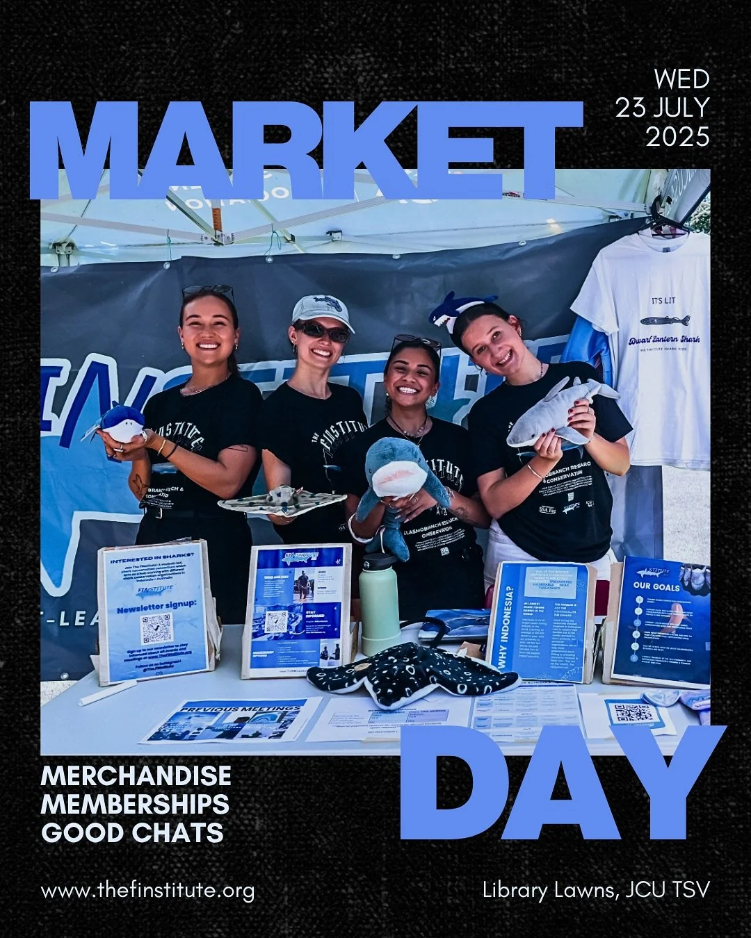 Back at it again 🔥🦈
We can&rsquo;t wait to see you all again for Semester 2 Market day on Wednesday from 12pm-3pm!! 

You guys know the drill, come to our booth on the library lawns to hear about who we are, what we have in store for you this semes