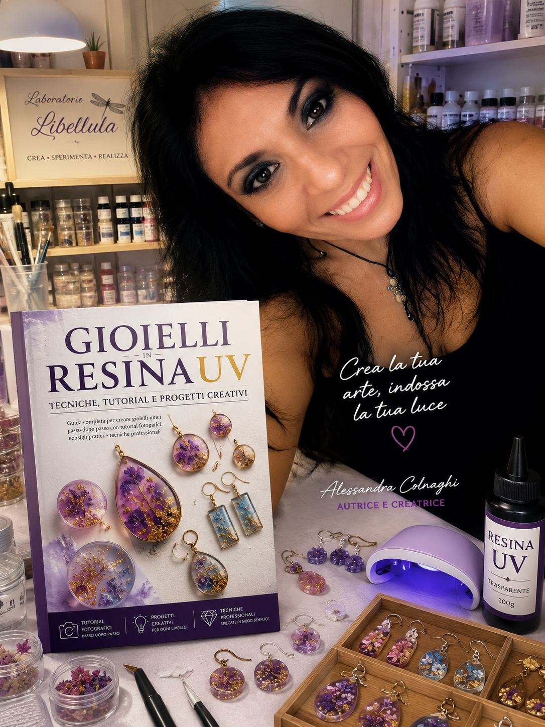 Alessandra colnaghi autrice libro gioelli in resina uv