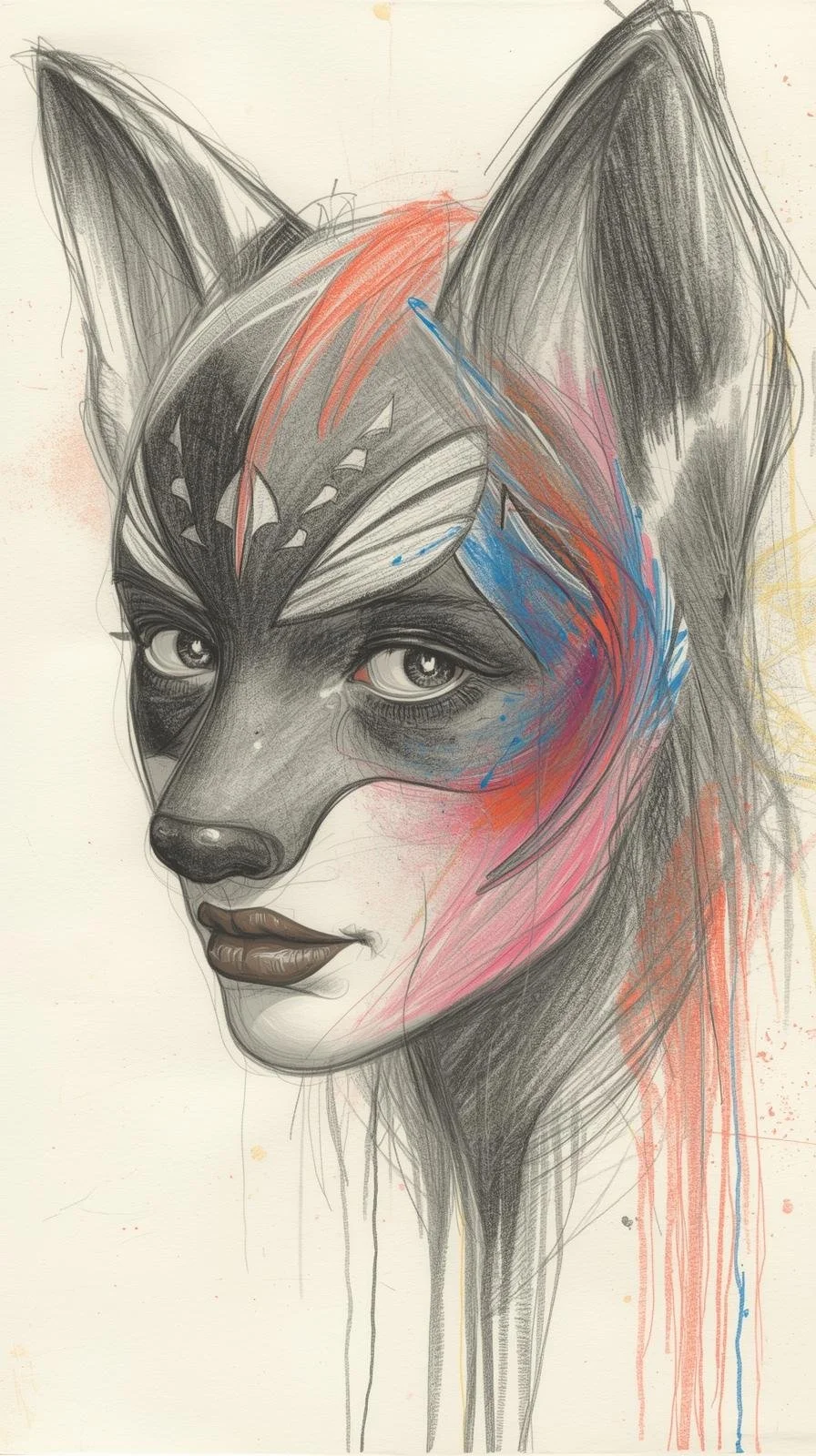 tutorial face painting disegno del lupo su volto partendo dal colore distribuito da spugna tutorila step by step disegno sul volto (2).jpg