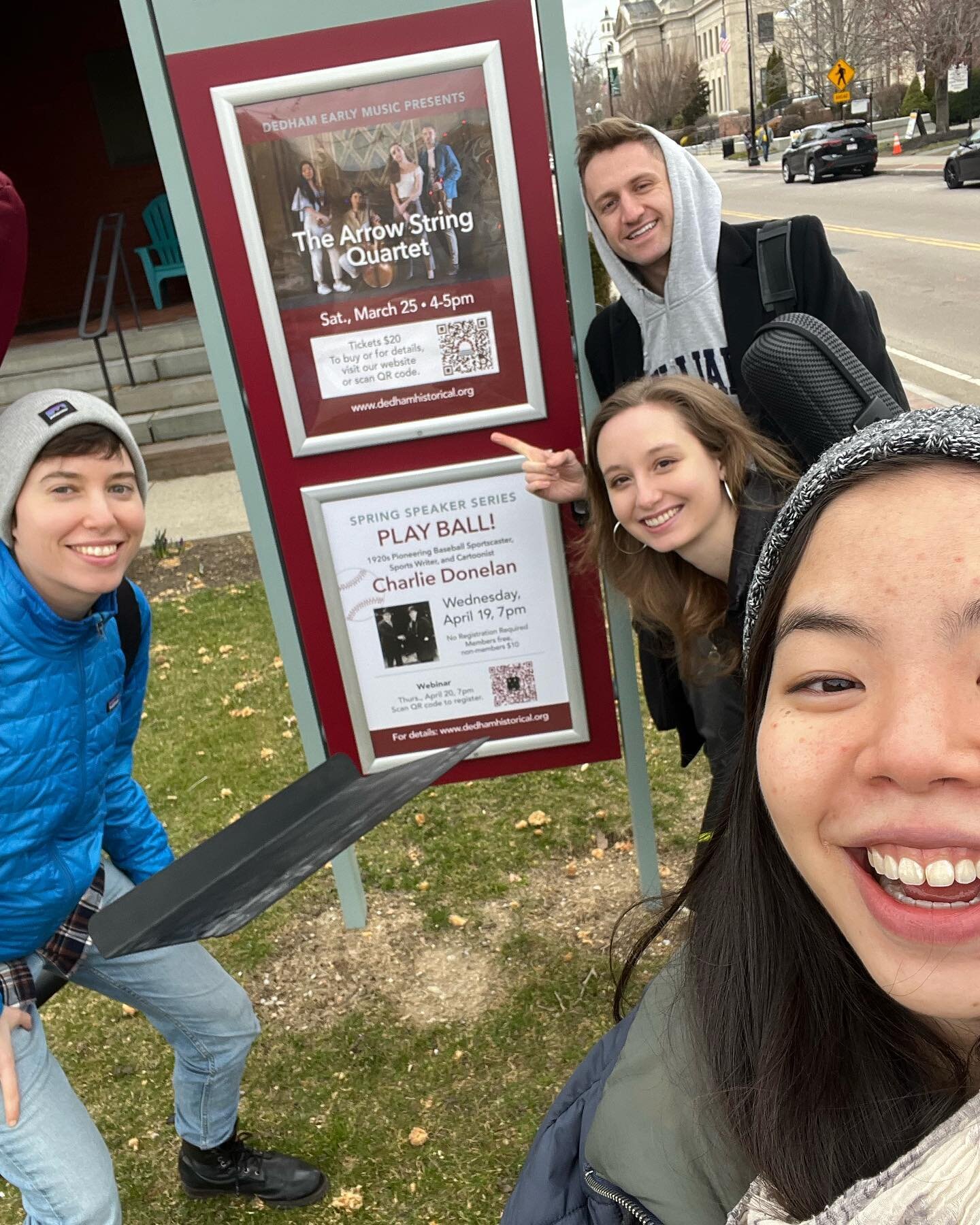 Such a fun weekend with @arrowquartet playing at @dedhamhistorical and @myrwu! Performing with these friends is such a gift and they never cease to inspire me (especially @viviankmayers' knife and poetry skills).
.
.
.
#violin #baroque #classical #mu