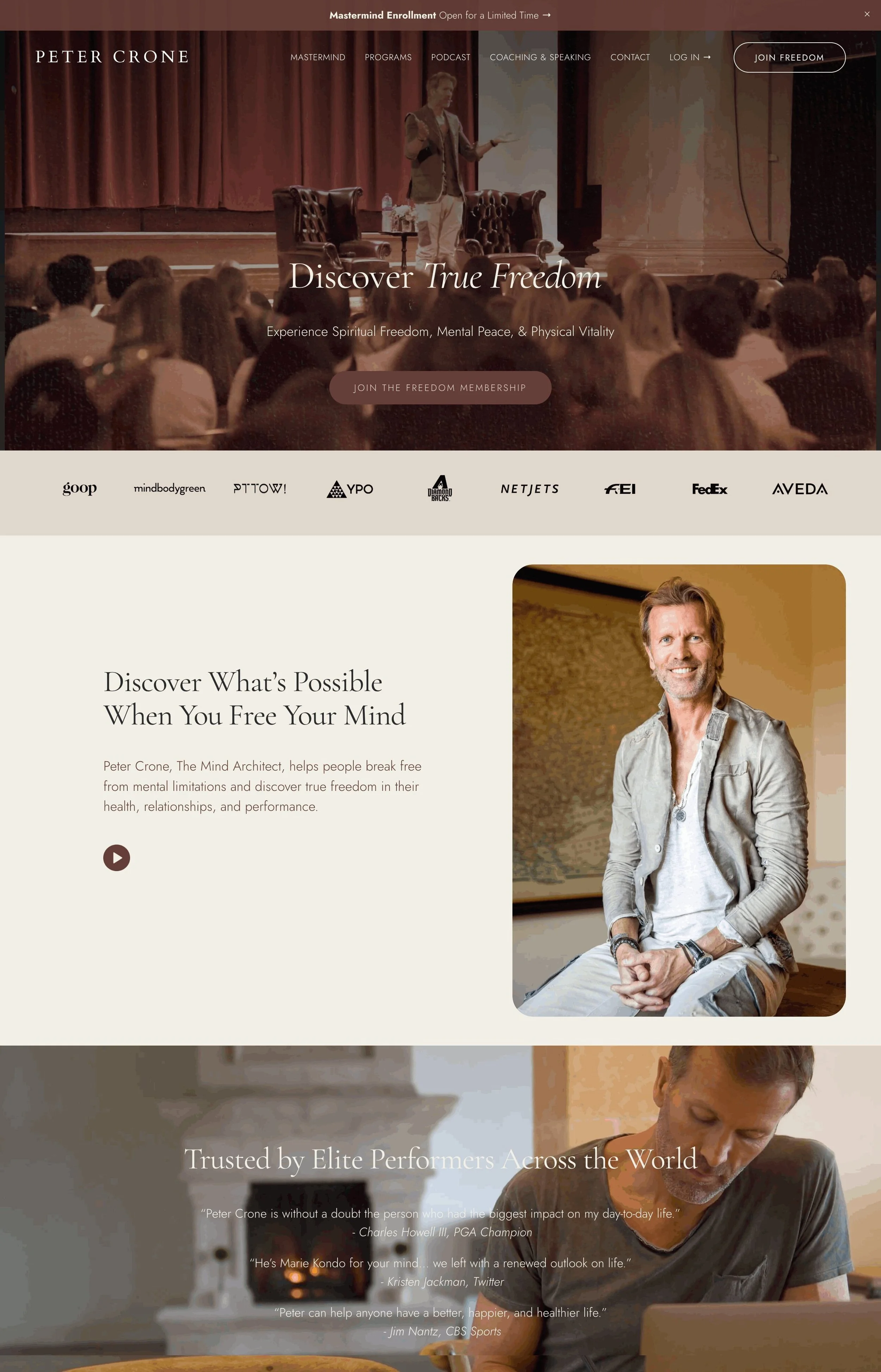 Squarespace Website - Peter Crone - Coaching & Consulting
