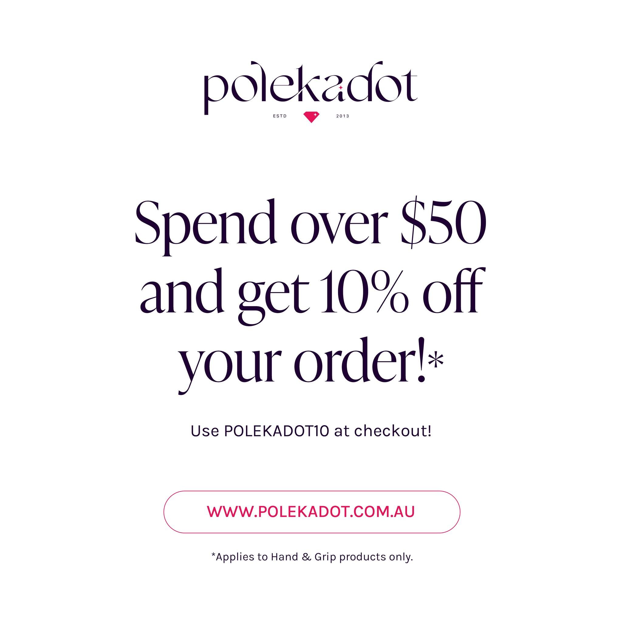 We're excited to announce our new website has just launched! Spend over $50 and get 10% off your order. 

Visit www.polekadot.com.au to browse our latest products ❤