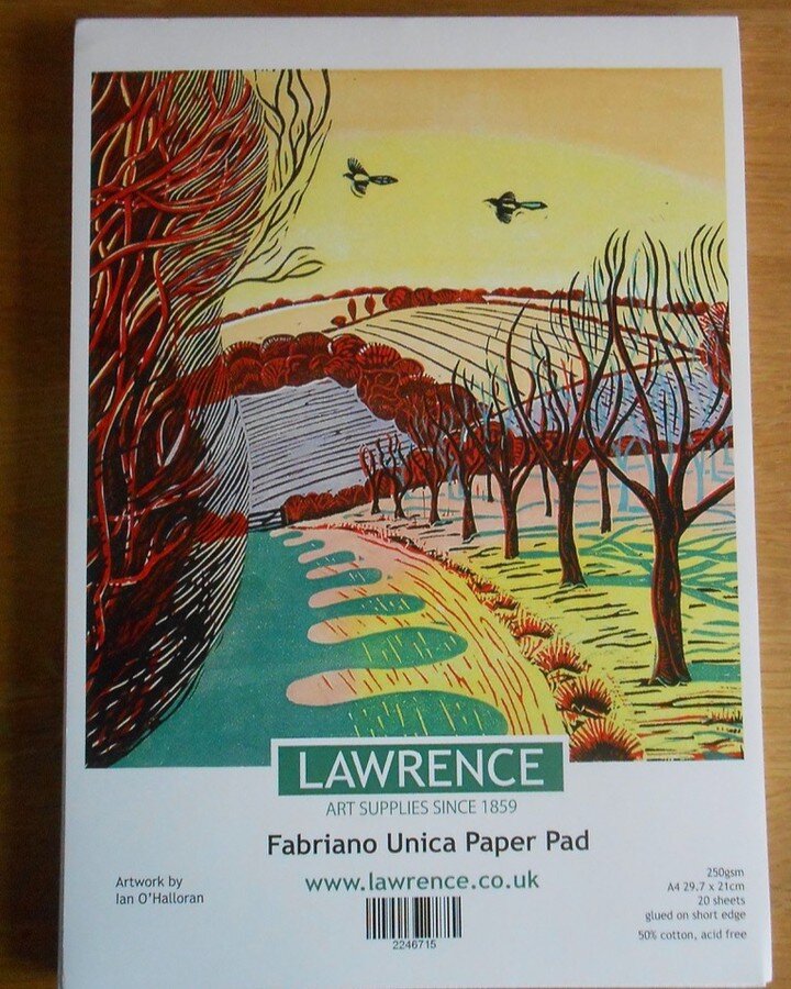 Back in July @artshophove ran a competition for artwork to appear on their bespoke art pads. I am so excited to say that my linocut 'The Plantation' was selected to grace the covers of their pads of Fabriano Unica printmaking paper. 😁
You can now bu