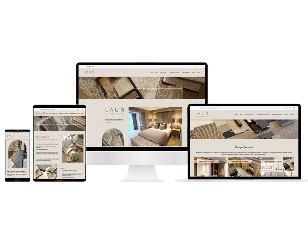 LAUR Designed Interiors Squarespace website