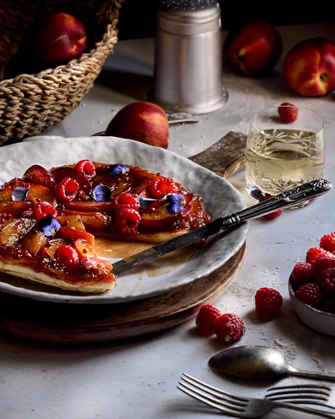 Nectarine Melba & Pink Pepper Tarte Tatin — GourmetGlow