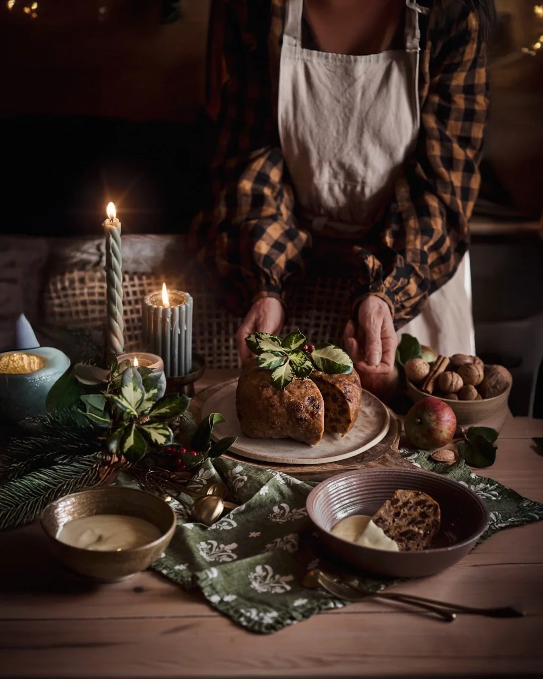 My Great Granny&rsquo;s Clootie Dumpling RECIPE BELOW ⬇️ 

My mum taught me the way her own granny once did: a widow with five children, long grey plaits twisted neatly behind her head, stirring this very dumpling over an open fire in a great iron po