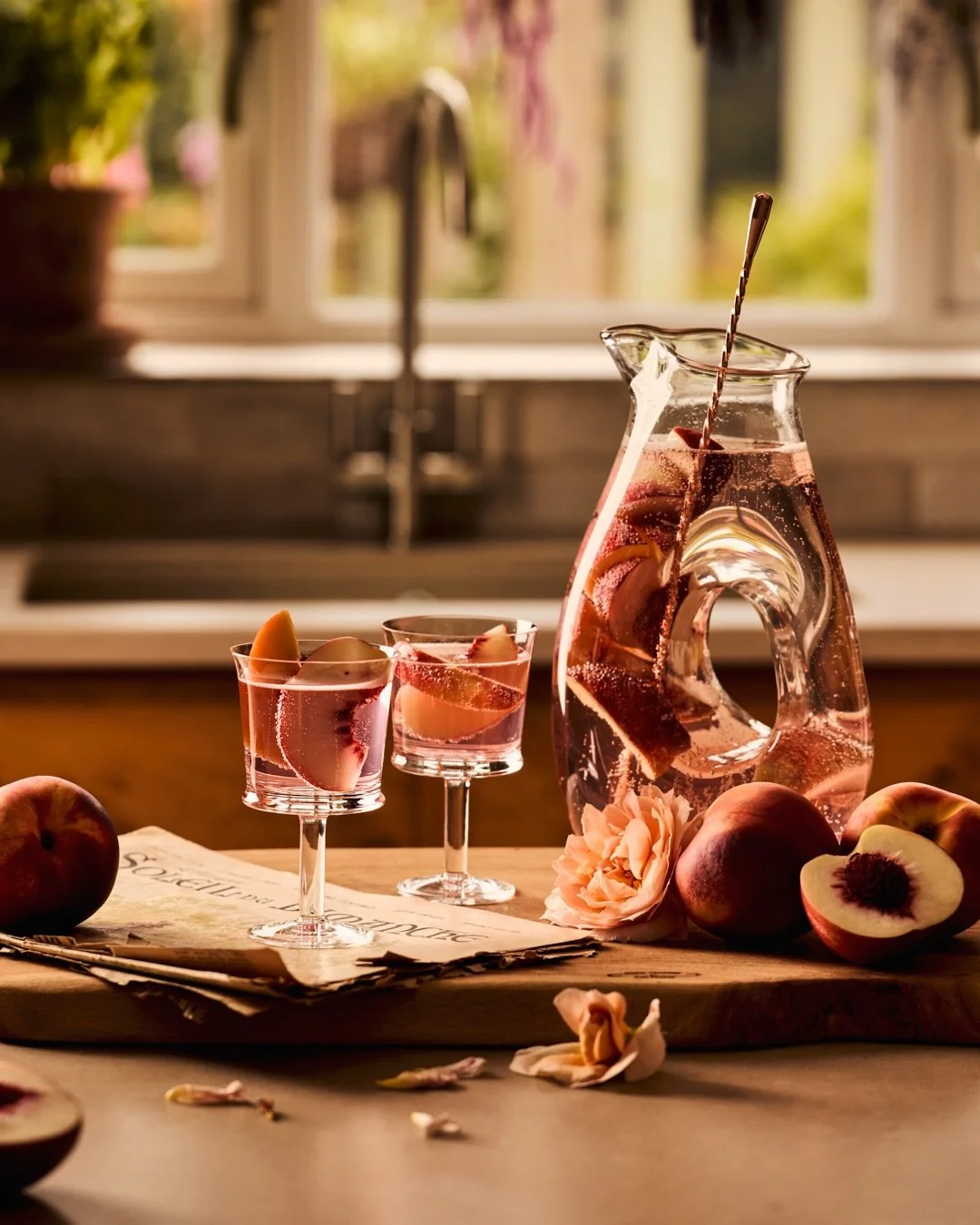 Sometimes one simple subject is all it takes.

A ros&eacute; verano becomes a canvas for colour and texture, blush tones in the glass, glints of light through ice, tiny bubbles rising, citrus oils catching the light. Exploring every hue, reflection a
