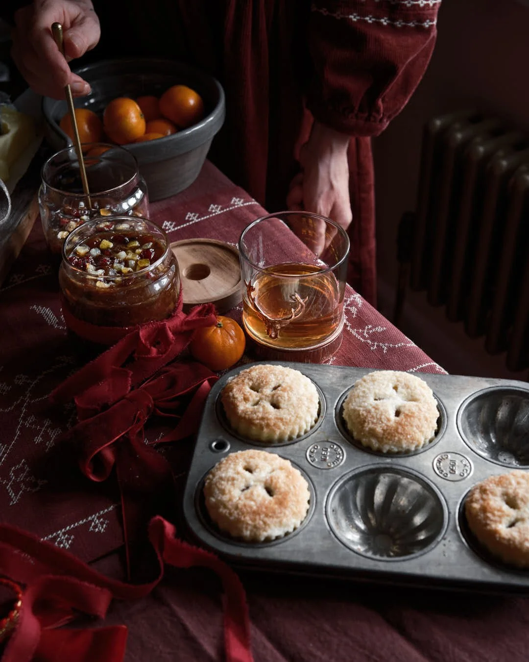 Buttered Bourbon Mincemeat with Cranberries &amp; Clementine