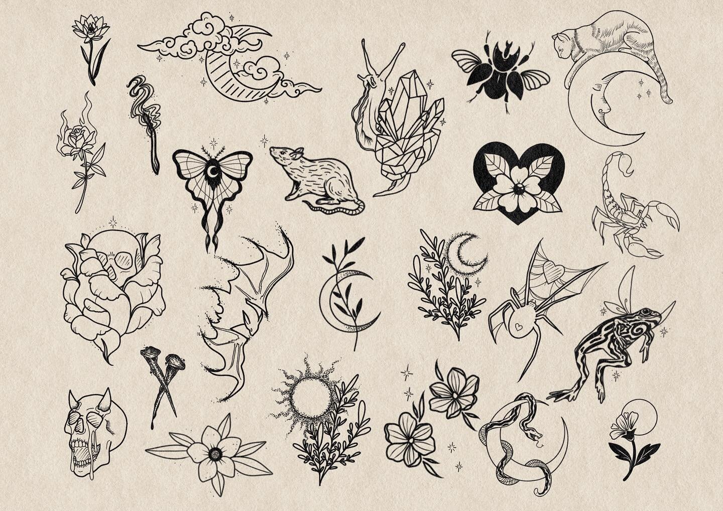 Alrighty this is your chance if you missed one of the last sheets of flash from Krista! $100 no hands, neck or face. Email TuskScranton@gmail.com to book
She will have new, larger designs up next week✨