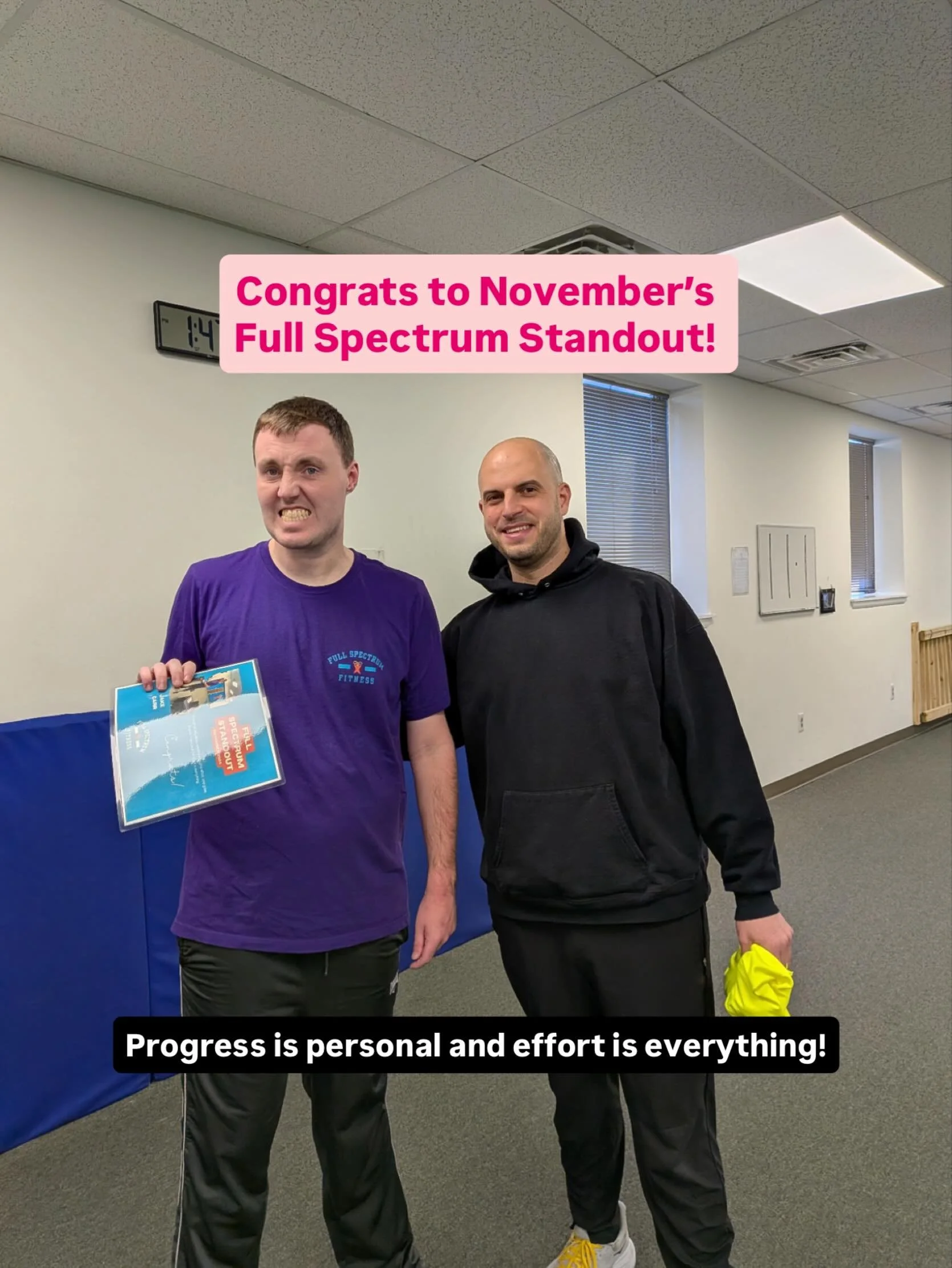 A big congratulations to Jake, our November Full Spectrum Standout!

Jake always shows up with a smile and a ready to work attitude, and with strong collaboration between his family and our team he has been absolutely crushing it! We&rsquo;re proud o