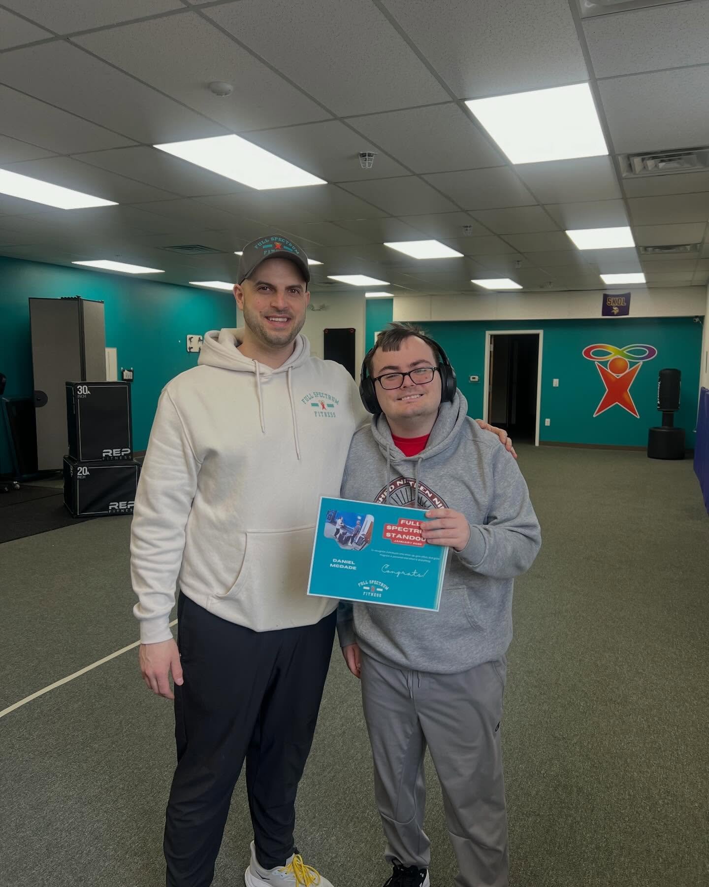 Congrats to our Full Spectrum Standout of the Month, Daniel!

Daniel has been putting in serious work. He shows up, steps up to every challenge, and keeps improving. He never quits and keeps pushing forward.

Really proud of him. Well deserved!