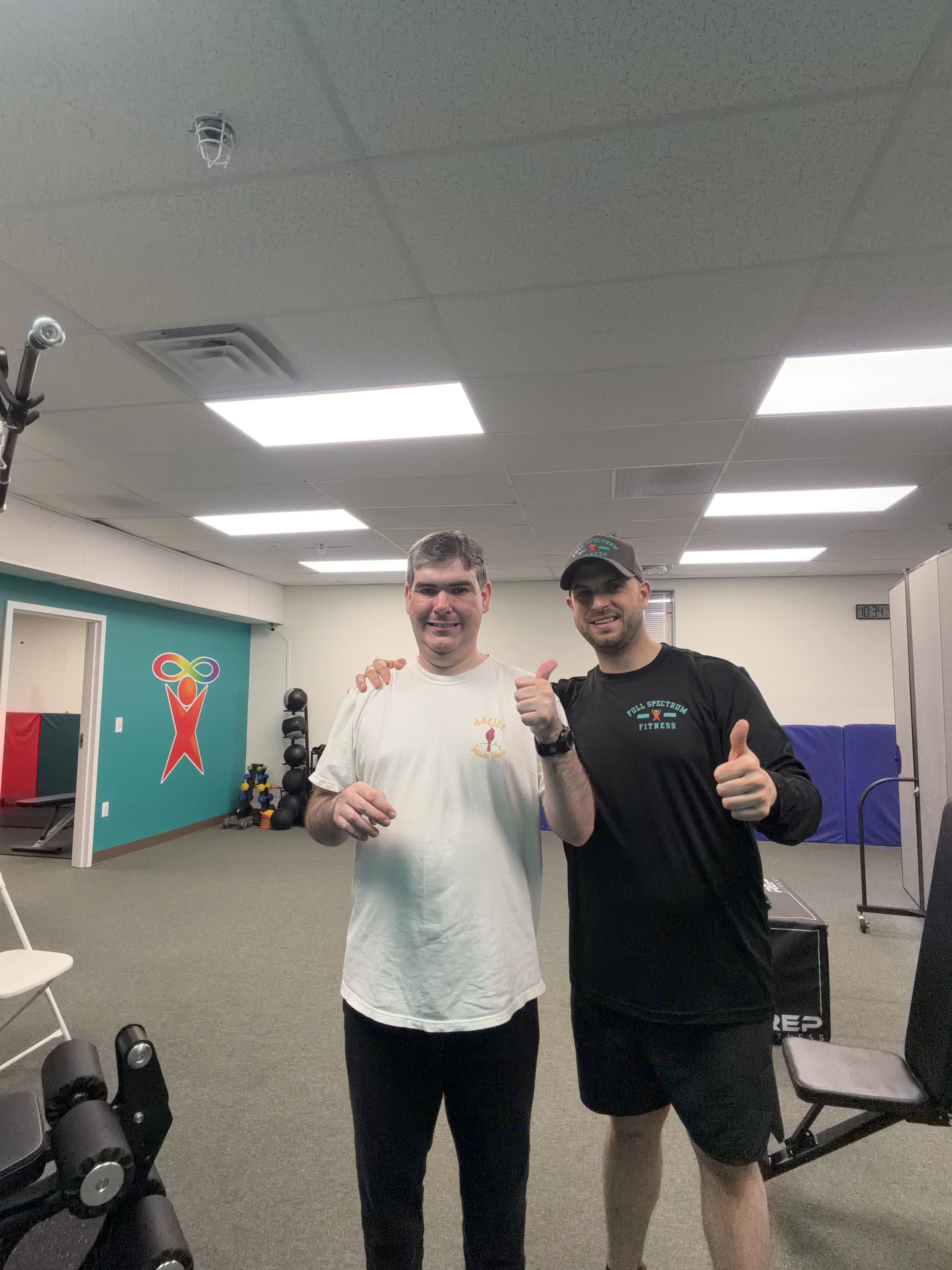 Supported workout session for autistic young adult in Broomall, PA
