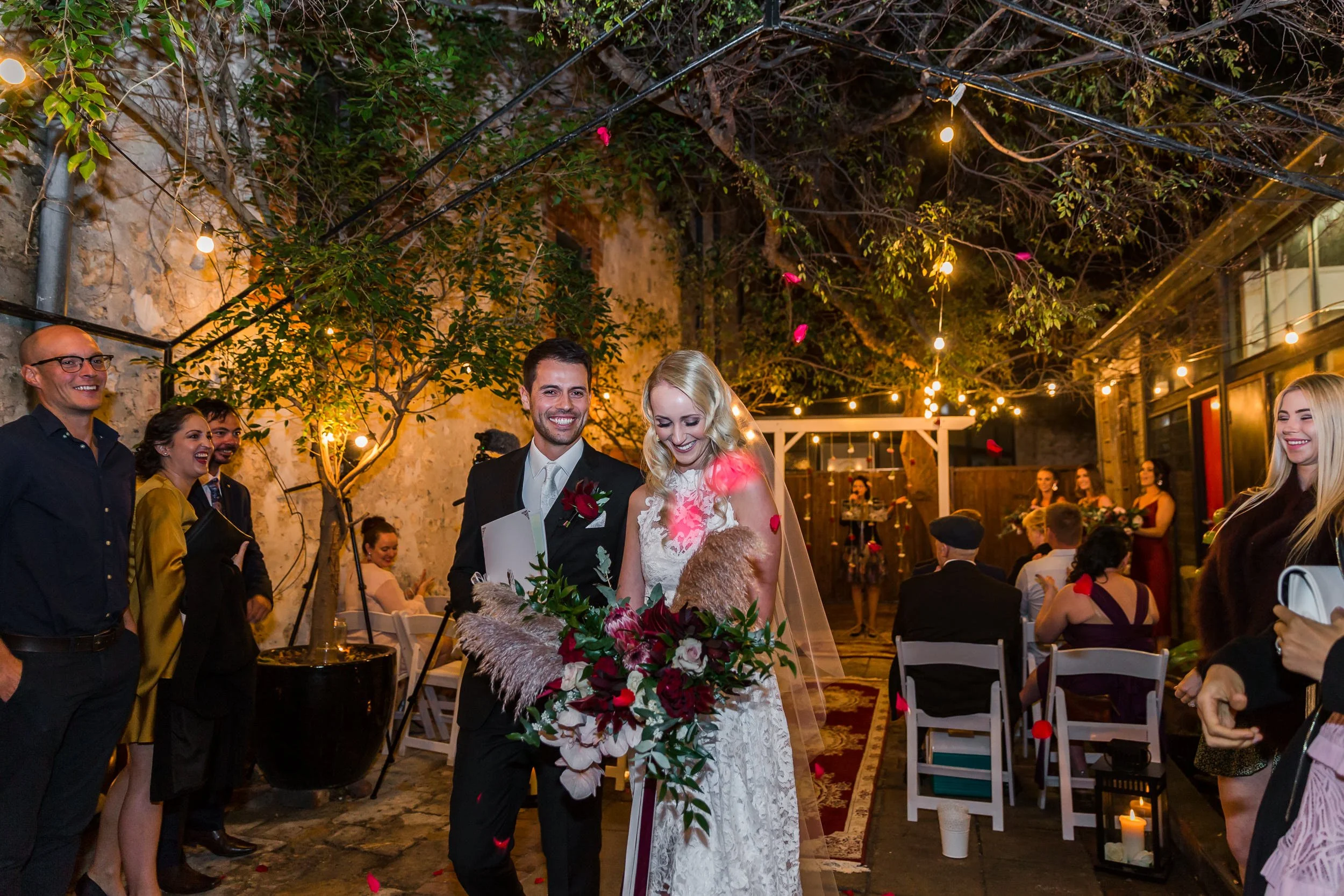 Boho Wedding Ceremony at Moore and Moore Cafe in Fremantle