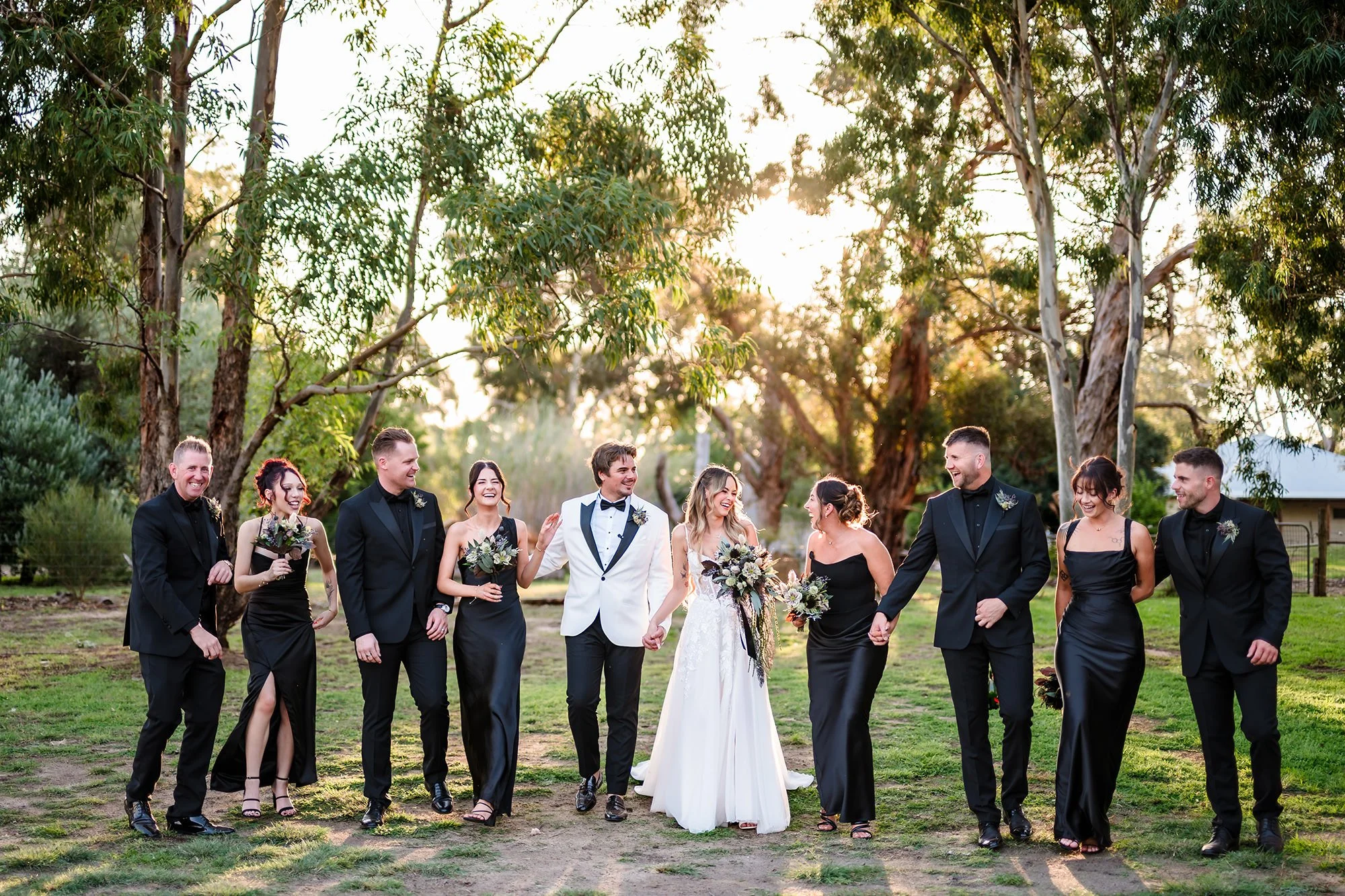 Bridal party at Lily Farmhouse, Swan Valley