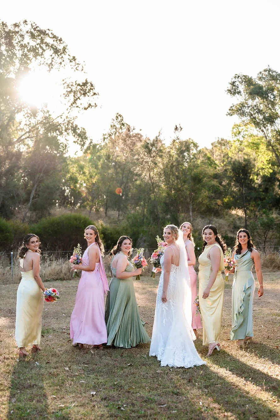 Bride and bridesmaids at Mulberry Estate Wedding, Swan Valley