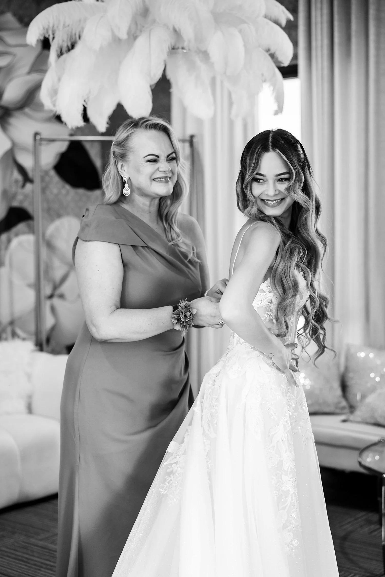 Bride getting ready at Lily Farmhouse, Swan Valley
