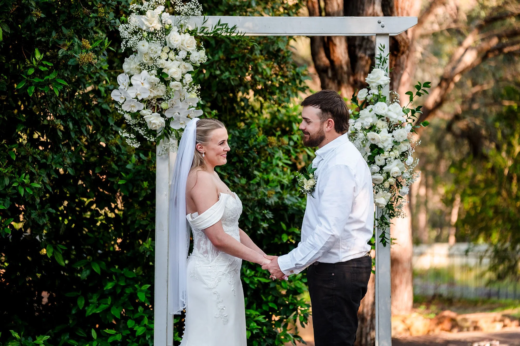 Wedding ceremony at Darlington Estate in the Perth Hills