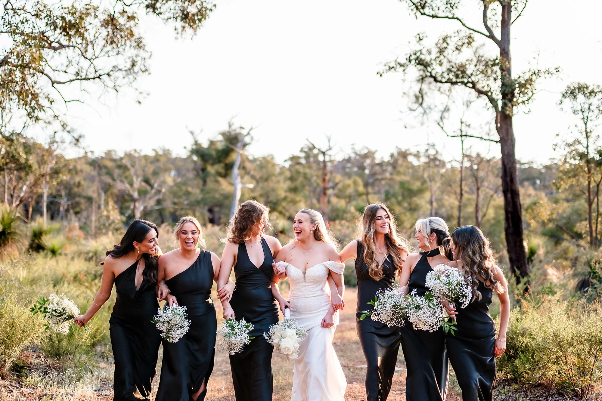 Bride and bridesmaids at Darlington Estate Wedding