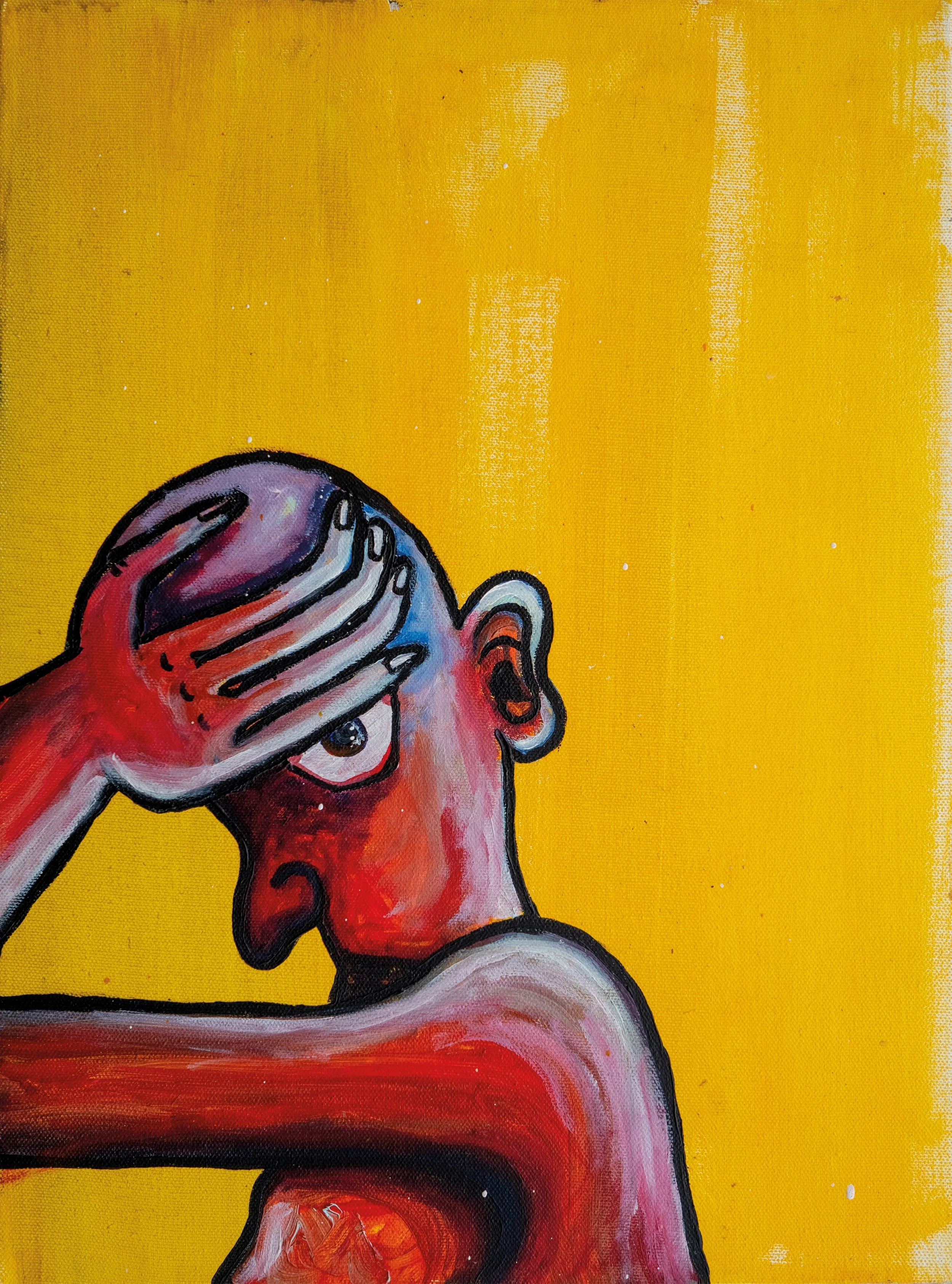 Red and Watching You 2017 50x30cm