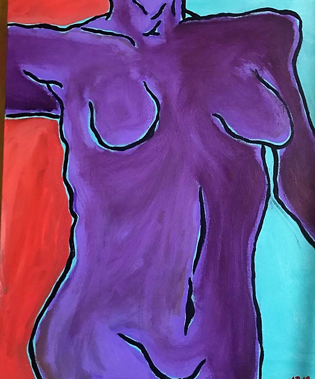 Purple Girl 2018 60x40cm