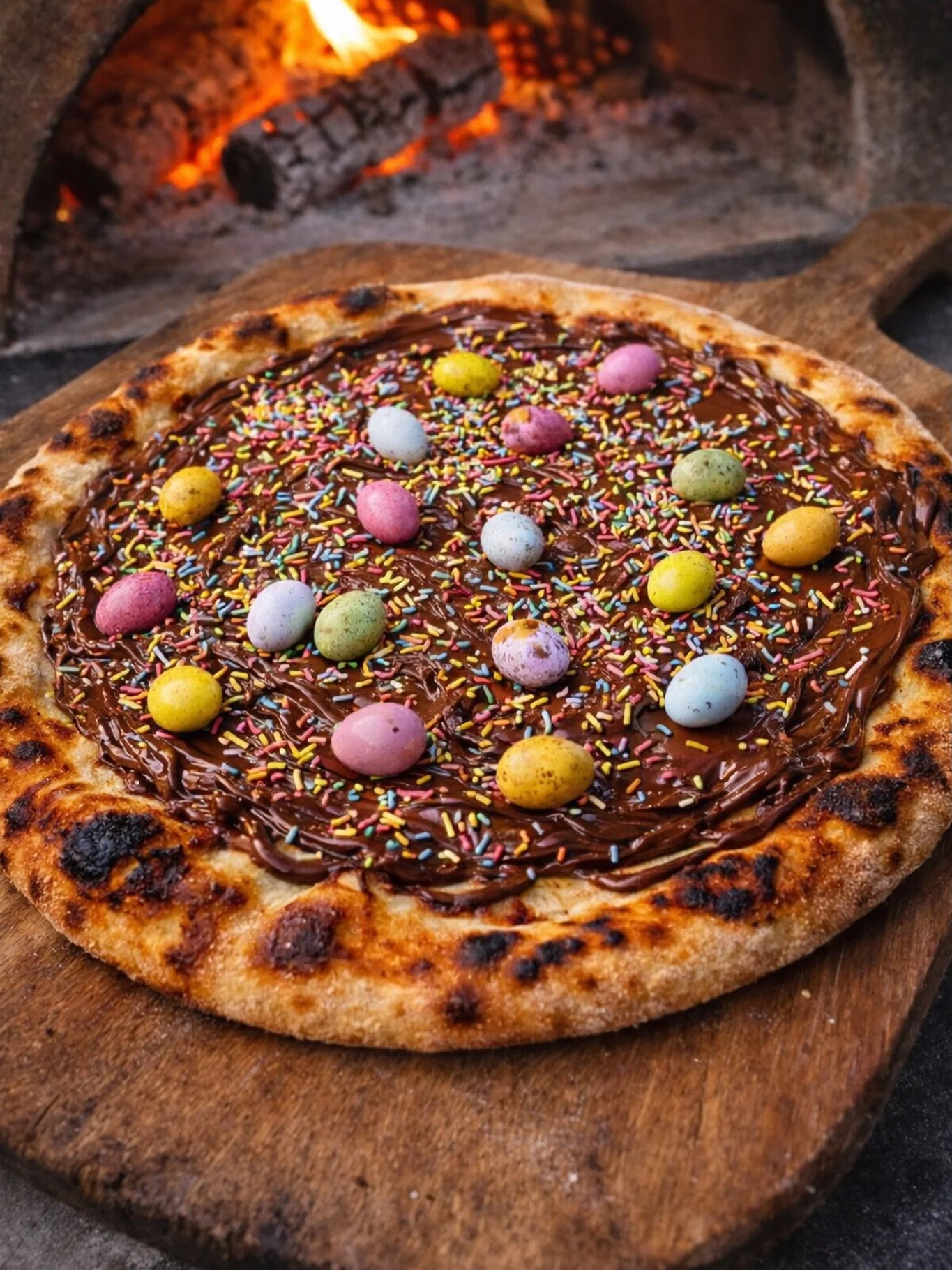 Woodfired Easter Pizza Special 🍫🔥🐣

Treat yourself to our indulgent Easter delight. A woodfired pizza topped with Nutella and colourful mini eggs. Sweet, crispy, and totally irresistible!

PLUS&hellip; throughout the Easter holidays, all kids get 