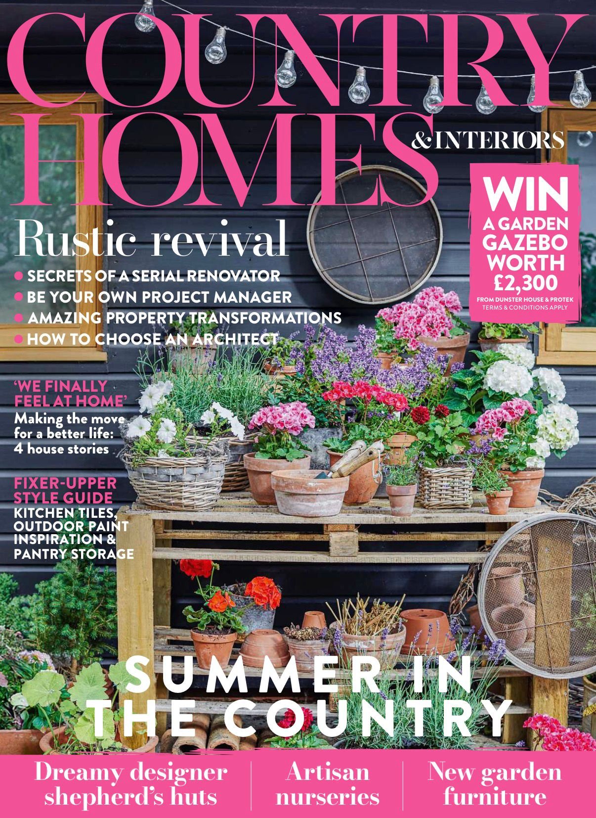 Country Homes magazine feature, featuring hand printed textiles