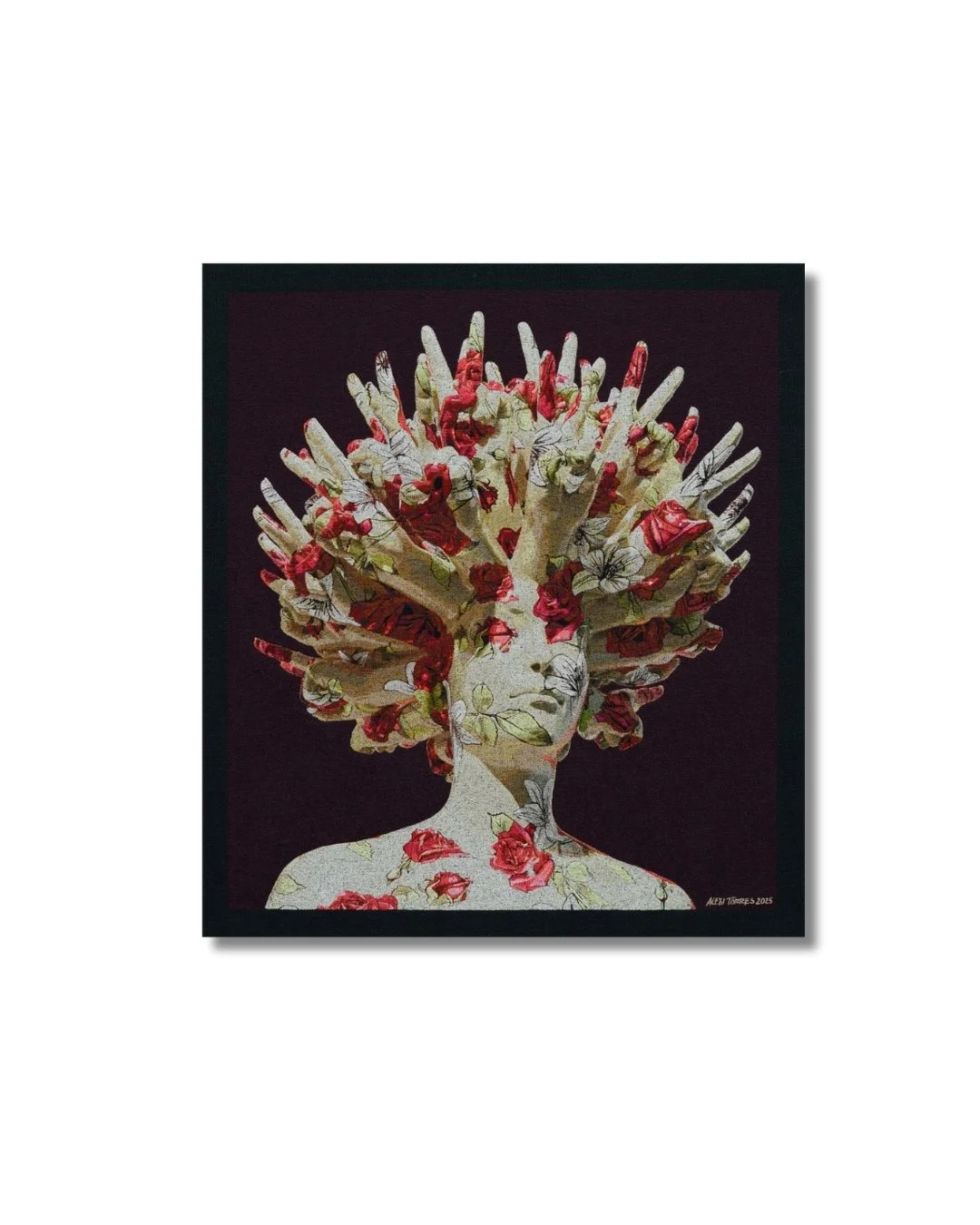 Alexi Torres American Girl III, 31 x 28 Thread on Black Burlap (1,442,448 Stitches) 2025