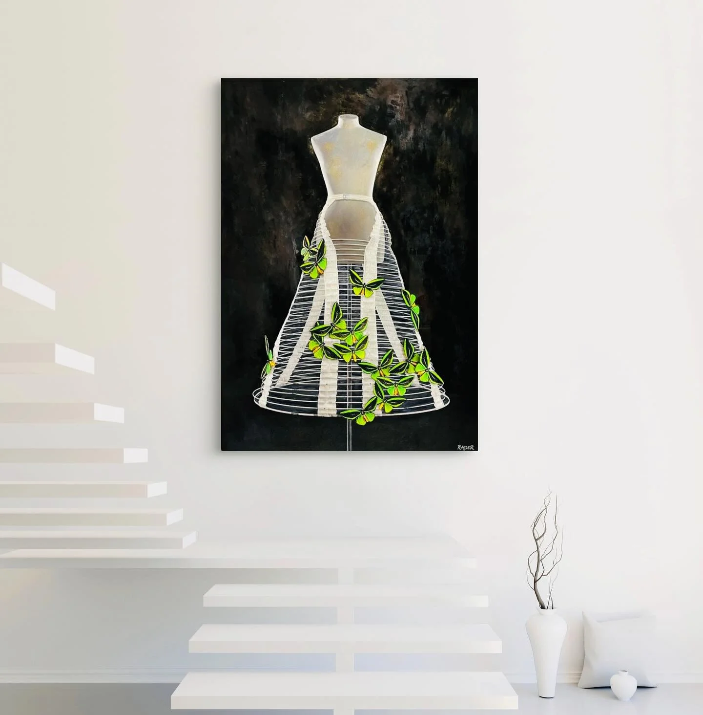 &ldquo;Dreamcatcher 2&rdquo; by @amyraderdesign captures the perfect fusion between art and fashion. 

Photography collage, acrylic, paint, texture, mediums, crushed glass, and resin on wood | 40x58 | #Available

#art #fashion #artist #artcollector #