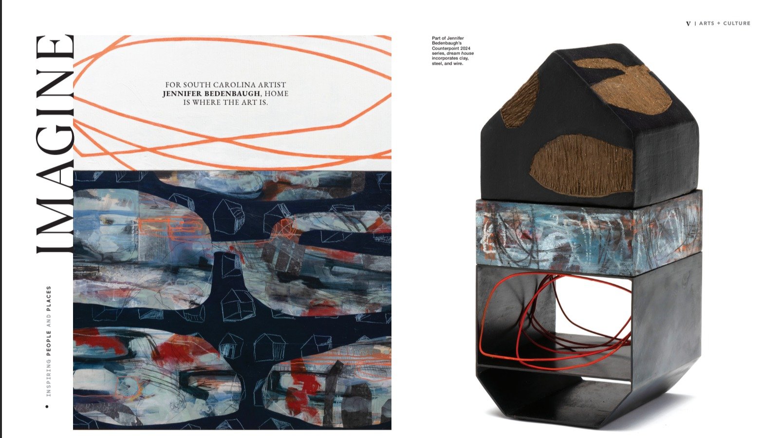 Just Released | @jenniferbedenbaugh's 4 pages spread feature in @vsslmag's December issue, spotlighting her thoughtful, layered practice and distinctive visual voice. We&rsquo;re honored to represent Jennifer&rsquo;s work at Mirrorball Gallery, Tryon