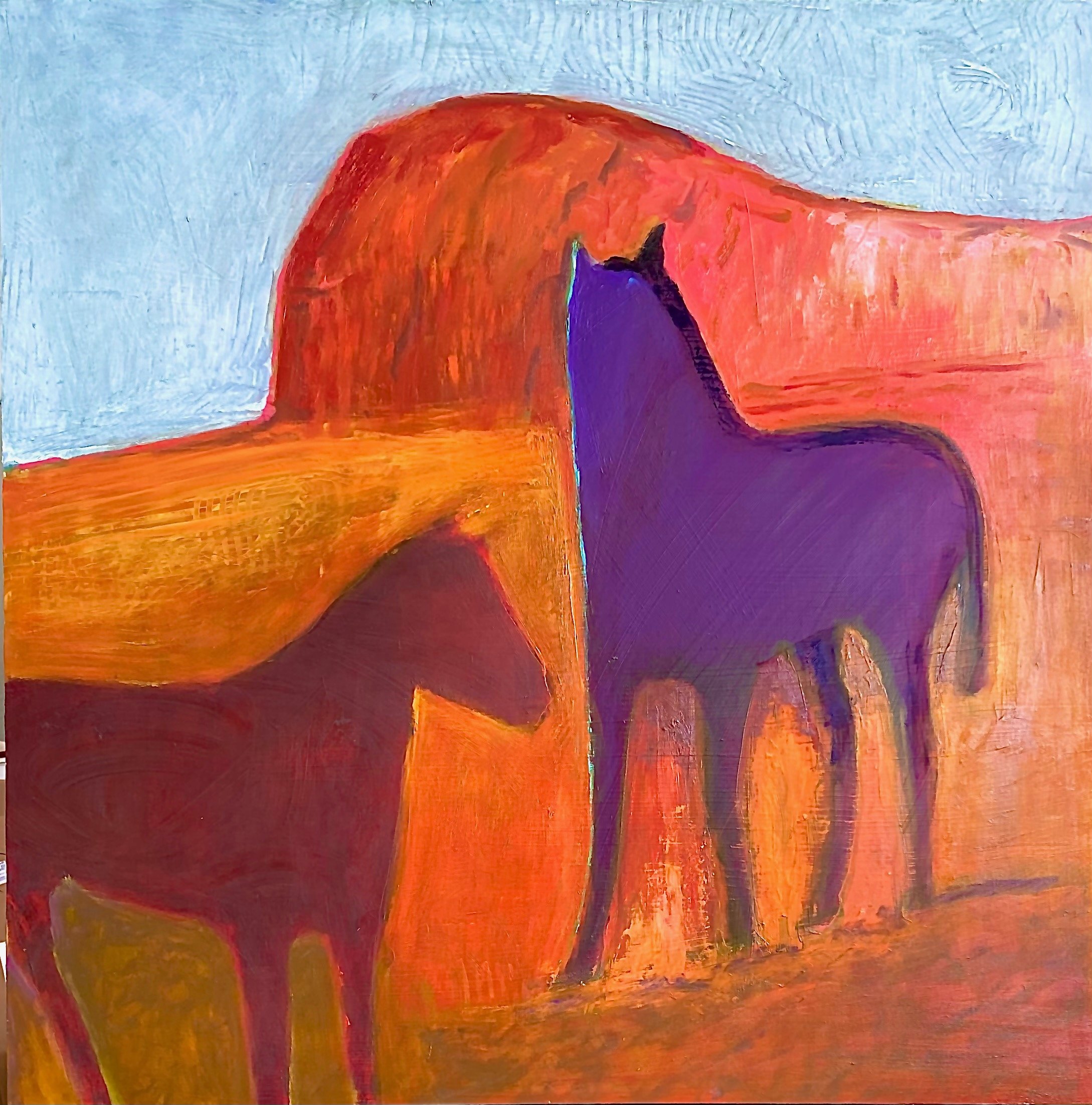 Ghost Ranch Variation III  OIl and Wax over Acrylic on Panel.jpeg