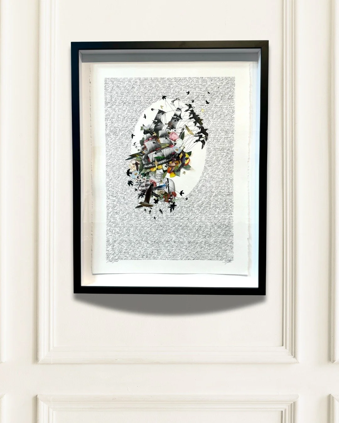 🔴 And Just Like That... Another RED dot for this #gorgeous piece by @mercedes_jelinek named "Pulled From The Daydream."

#mirrorballgallery #wncarts #photography #collageart