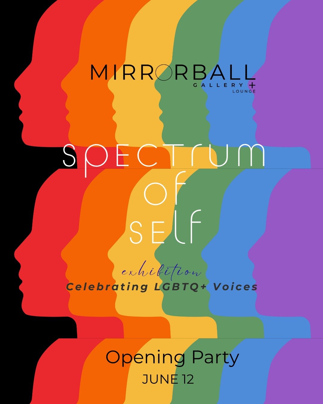 𝐒𝐩𝐞𝐜𝐭𝐫𝐮𝐦 𝐨𝐟 𝐒𝐞𝐥𝐟 𝐎𝐩𝐞𝐧𝐢𝐧𝐠 𝐏𝐚𝐫𝐭𝐲 | Celebrating LGBTQ+ Voices at Mirrorball Gallery + Lounge

Exhibition Opening | Friday, June 12 at 6 PM, this exhibition brings together bold, expressive work by LGBTQ+ artists and invites the