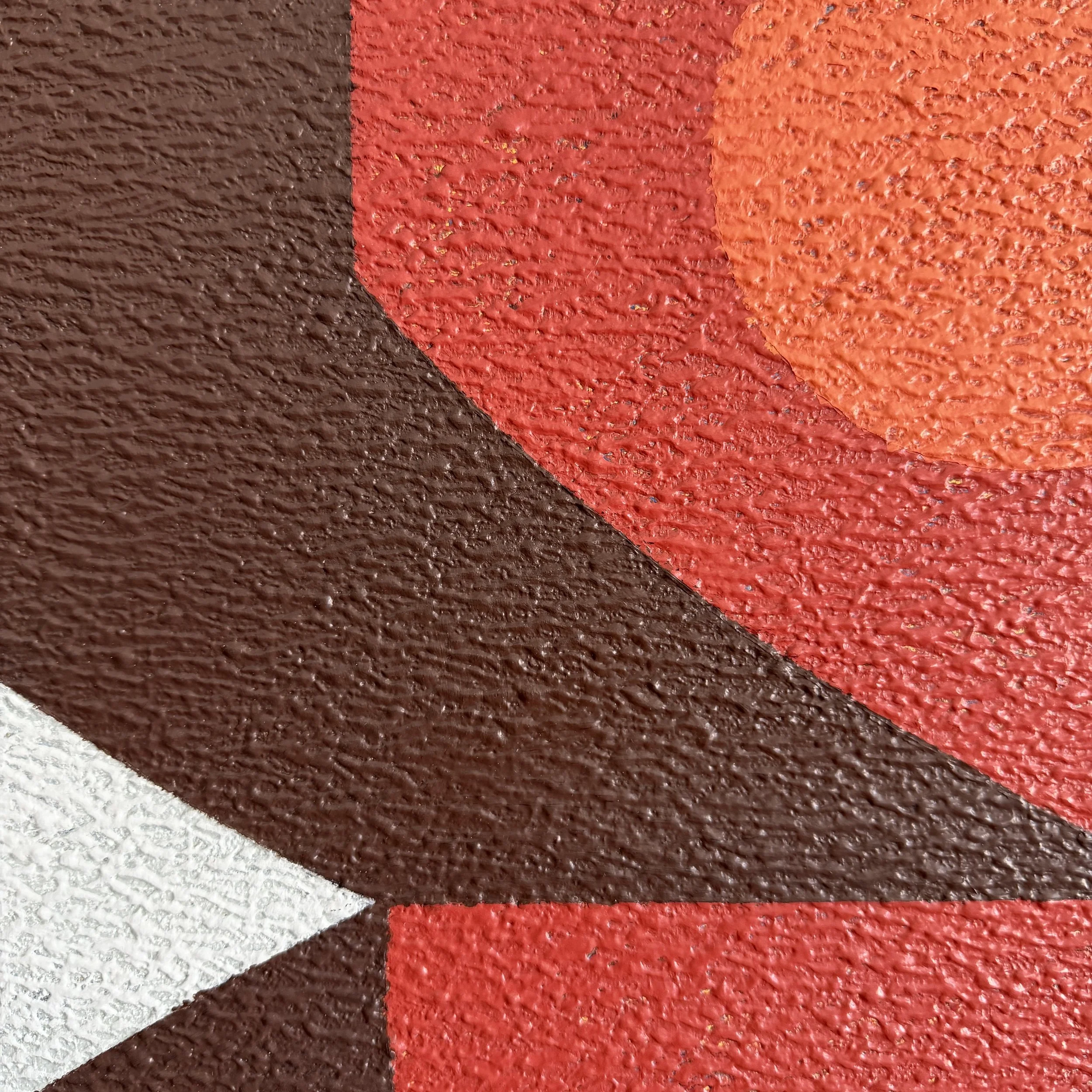 Alberto Murillo Mid Century Mixed Media Bauhaus Acrylic Painting by NYC Artist