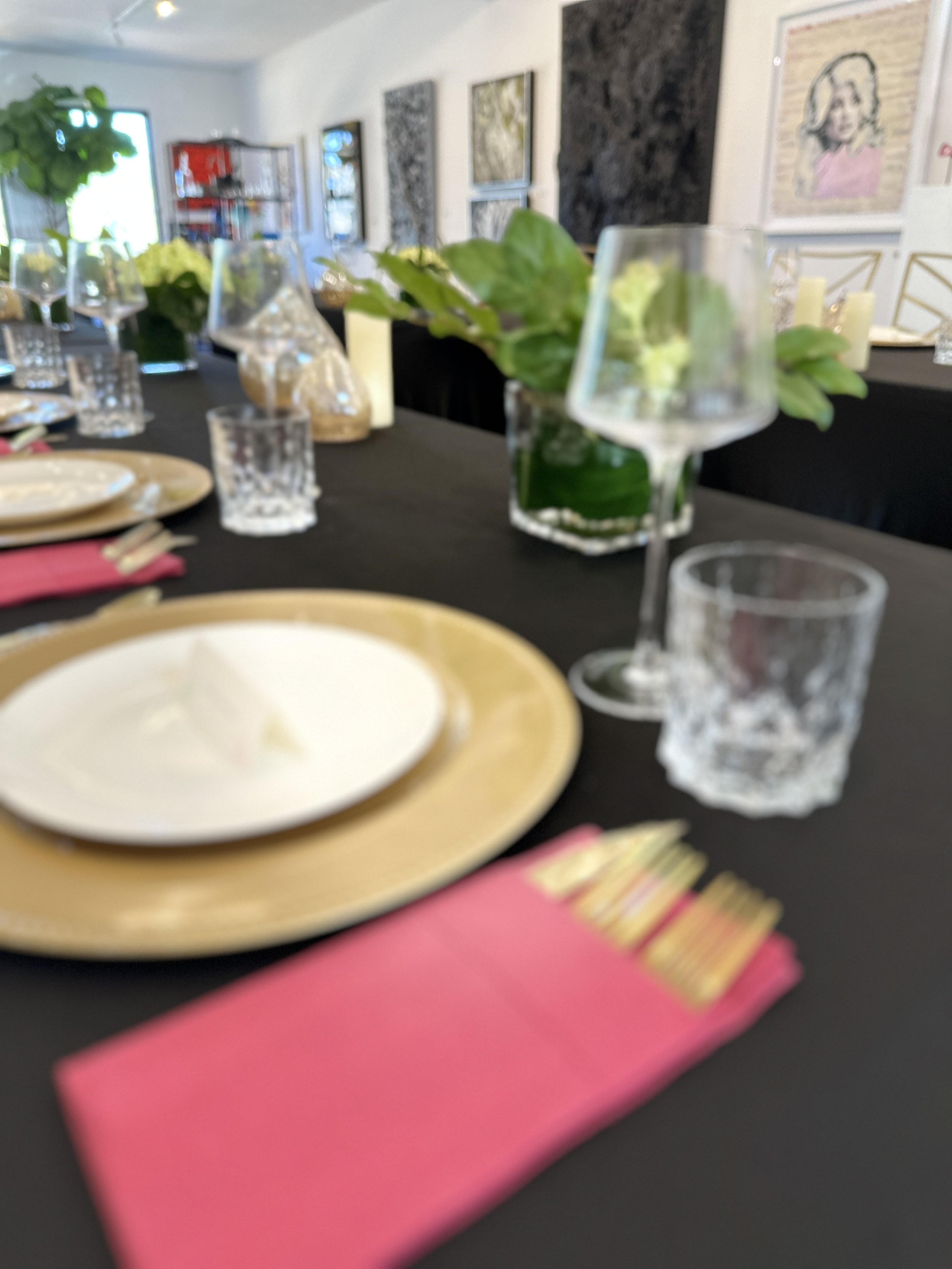 Table setting upstairs