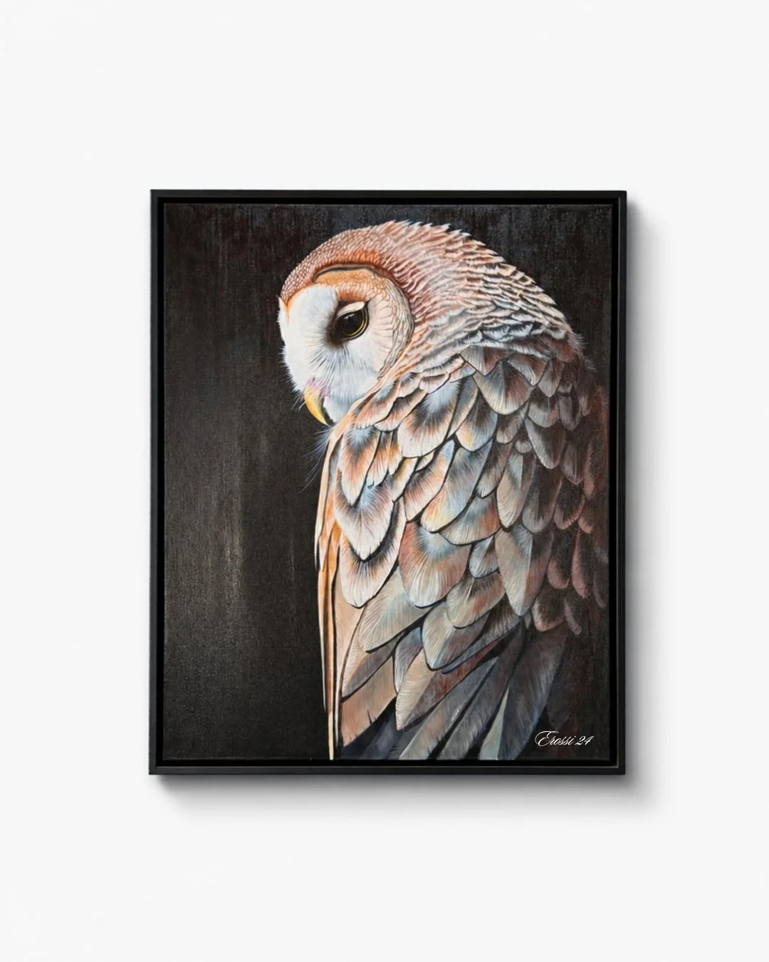 Elena Frost Owl Realist Painting on canvas