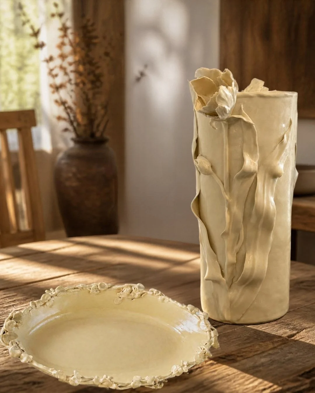Marianne Cicala Ceramic Flower Plate