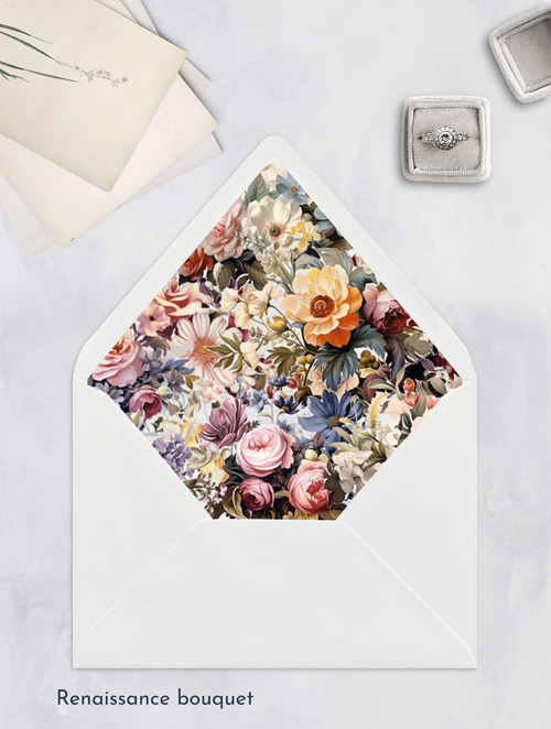 enveloppe liner renaissance bouquet