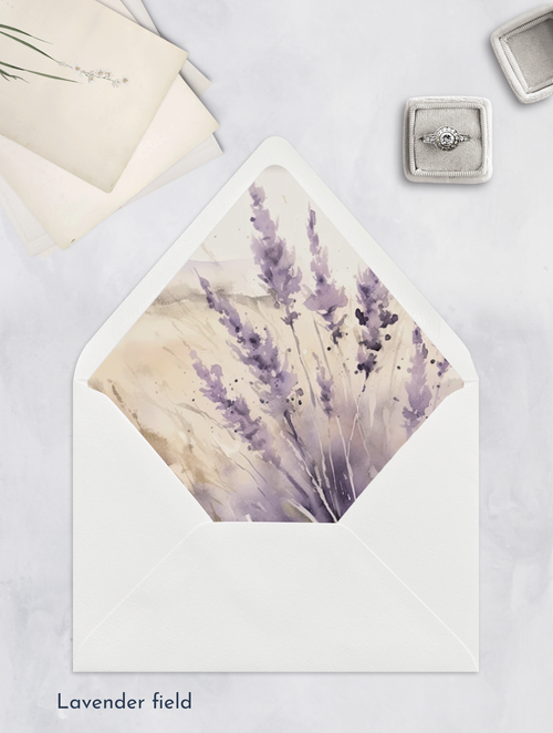 enveloppe liner lavendel field