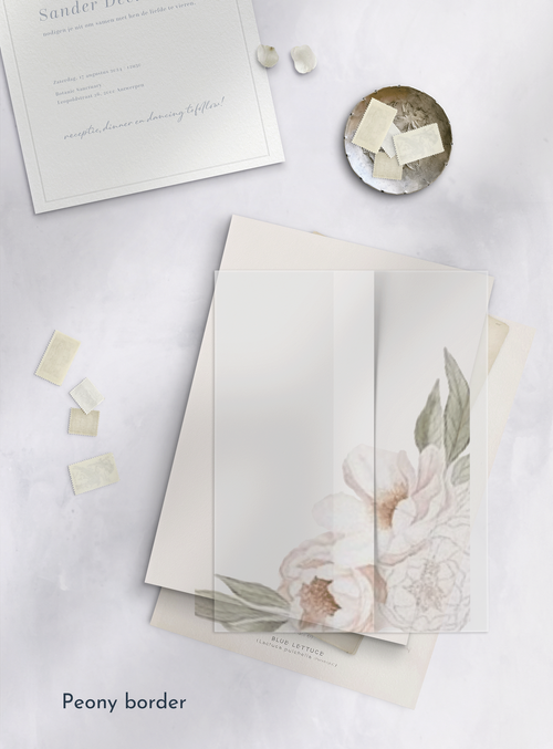 vellum peony border