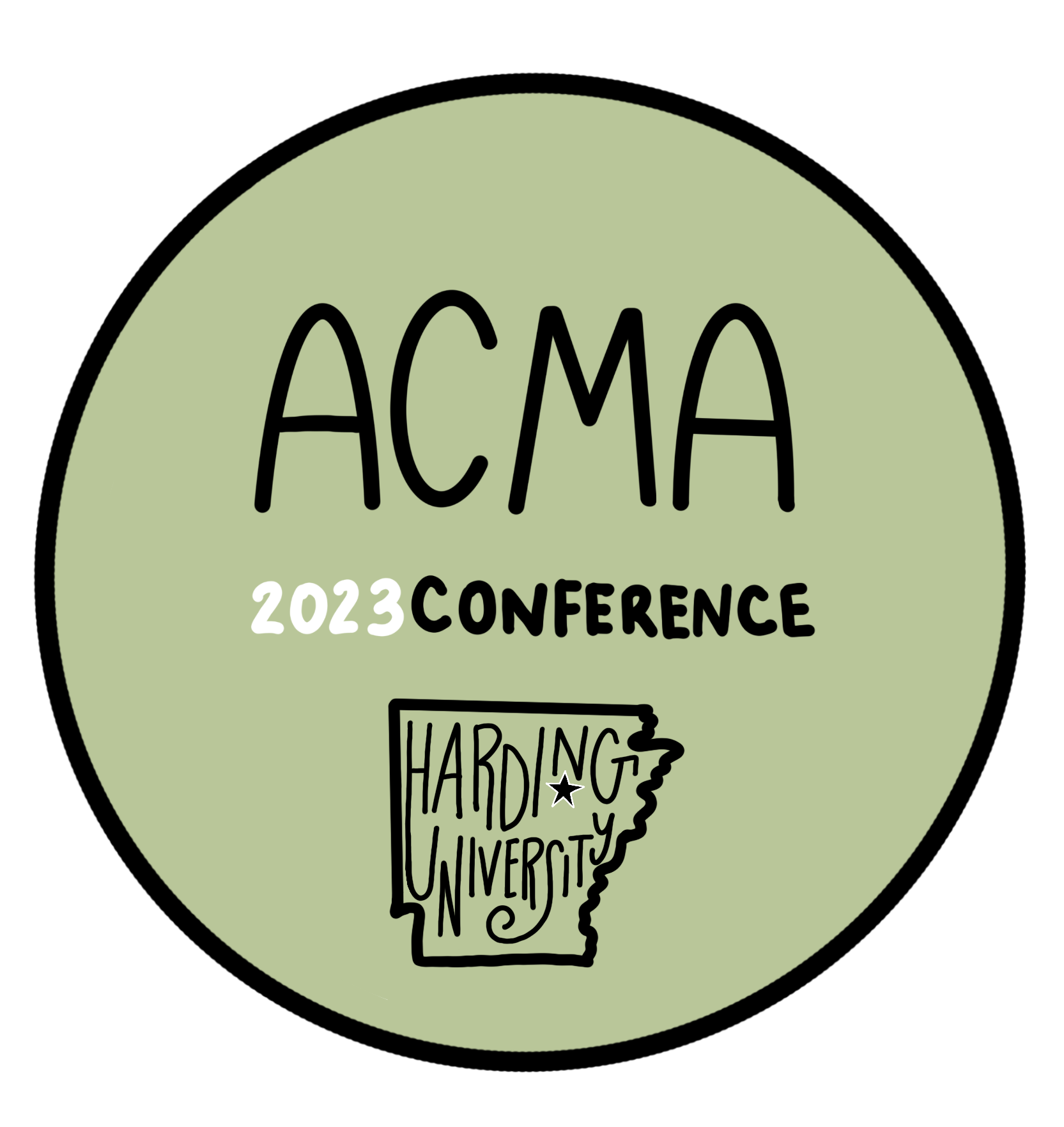 Arkansas College Media Association Sticker Design