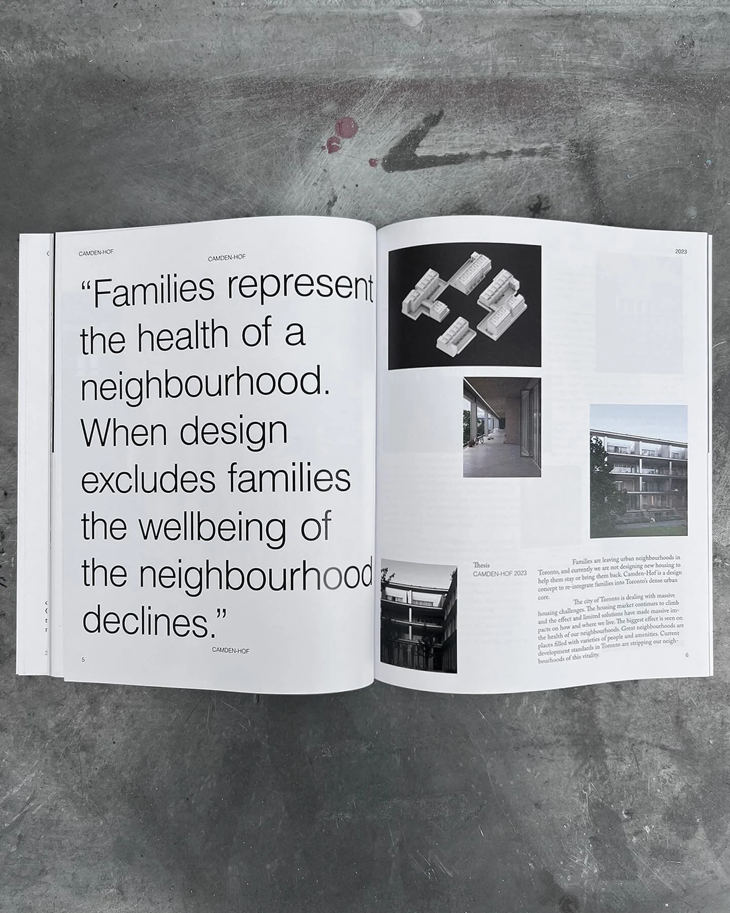 3/3 Camden-Hof highlights 

Camden-Hof is my design proposal to reintegrate families back into Toronto&rsquo;s downtown core. Over my two-term thesis, I&rsquo;ve designed a system of homes, stacked and knit together by communal balconies and courtyar