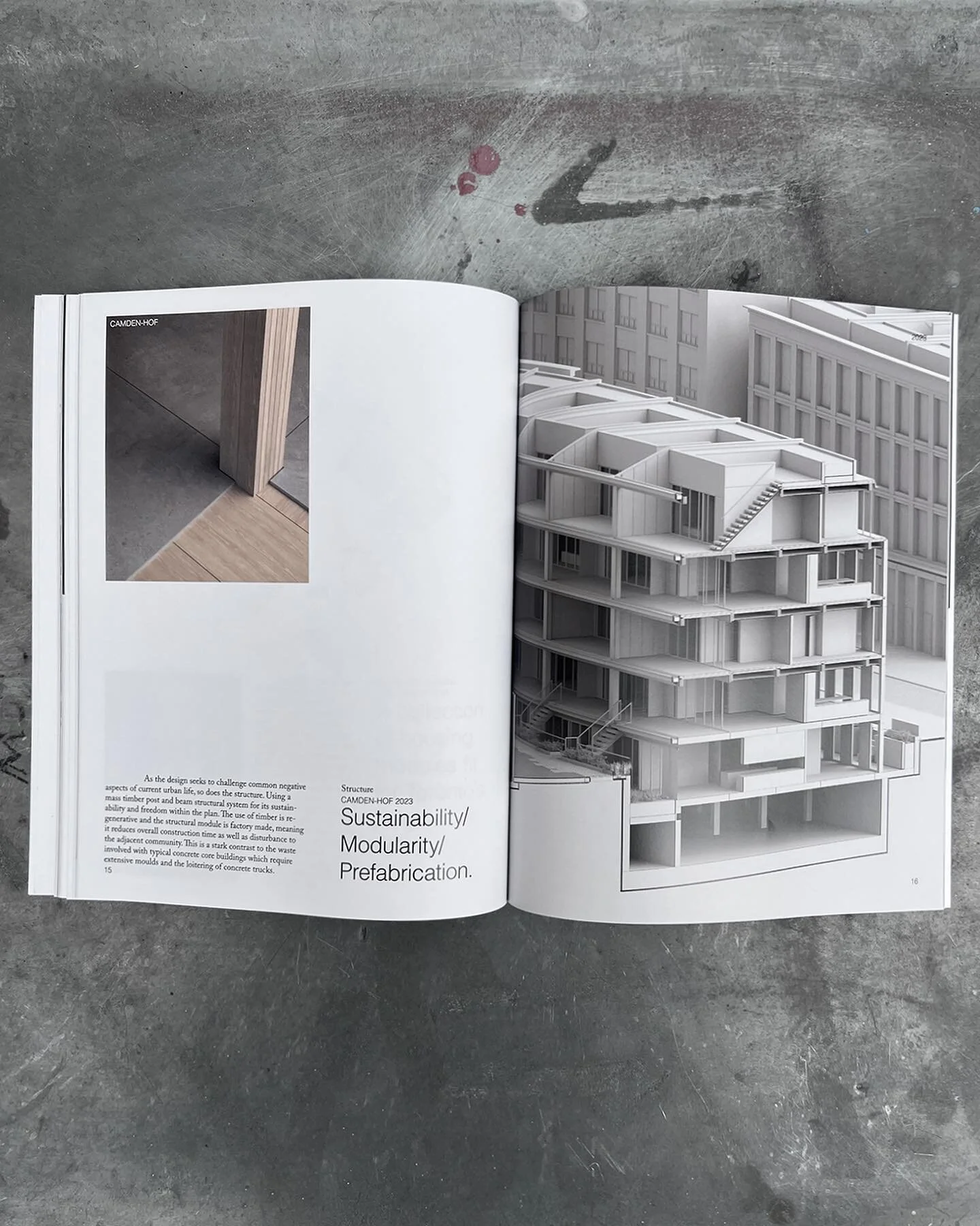 2/3 Camden-Hof highlights 

Camden-Hof is my design proposal to reintegrate families back into Toronto&rsquo;s downtown core. Over my two-term thesis, I&rsquo;ve designed a system of homes, stacked and knit together by communal balconies and courtyar